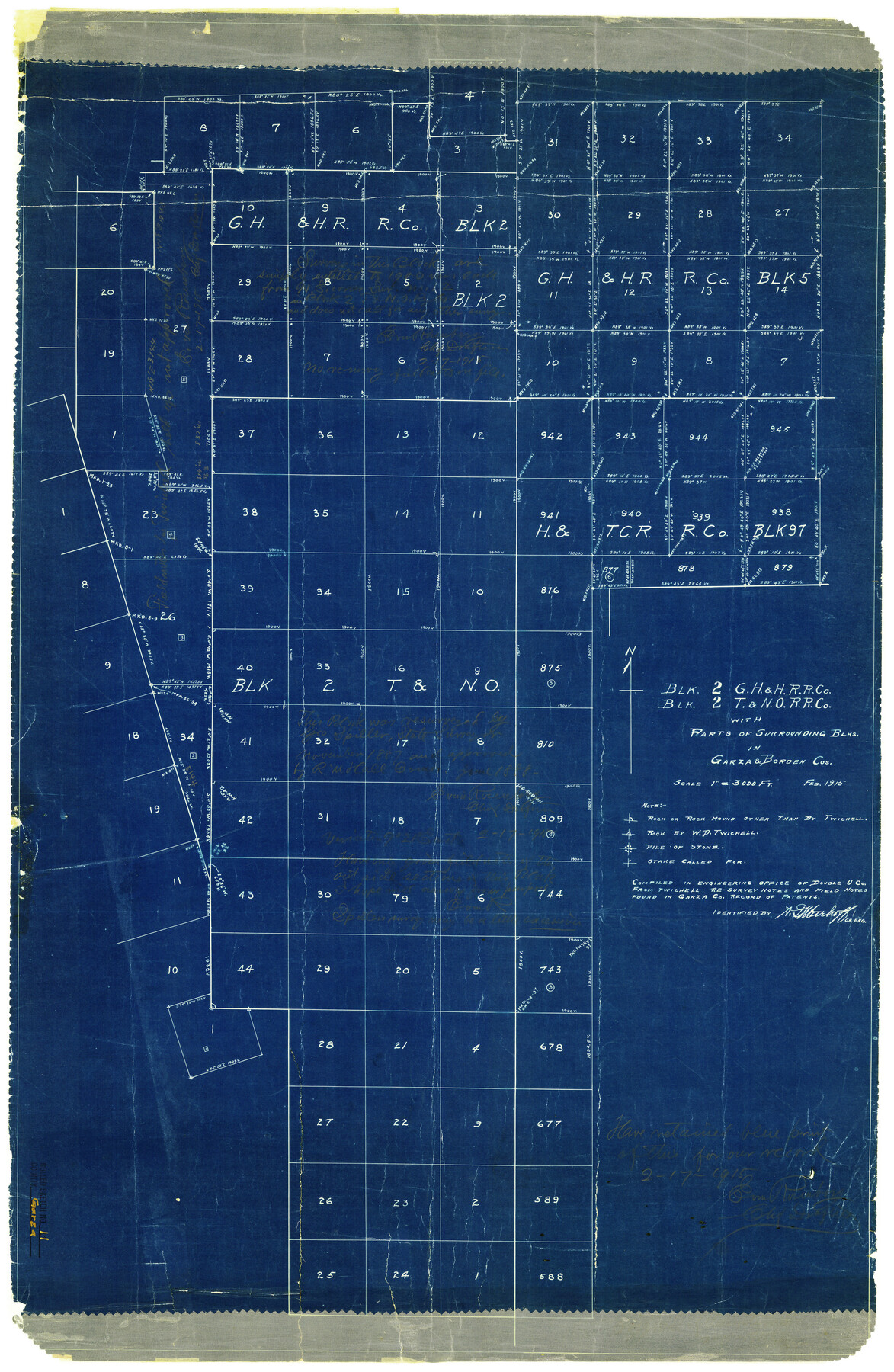 6000, Garza County Rolled Sketch 11, General Map Collection