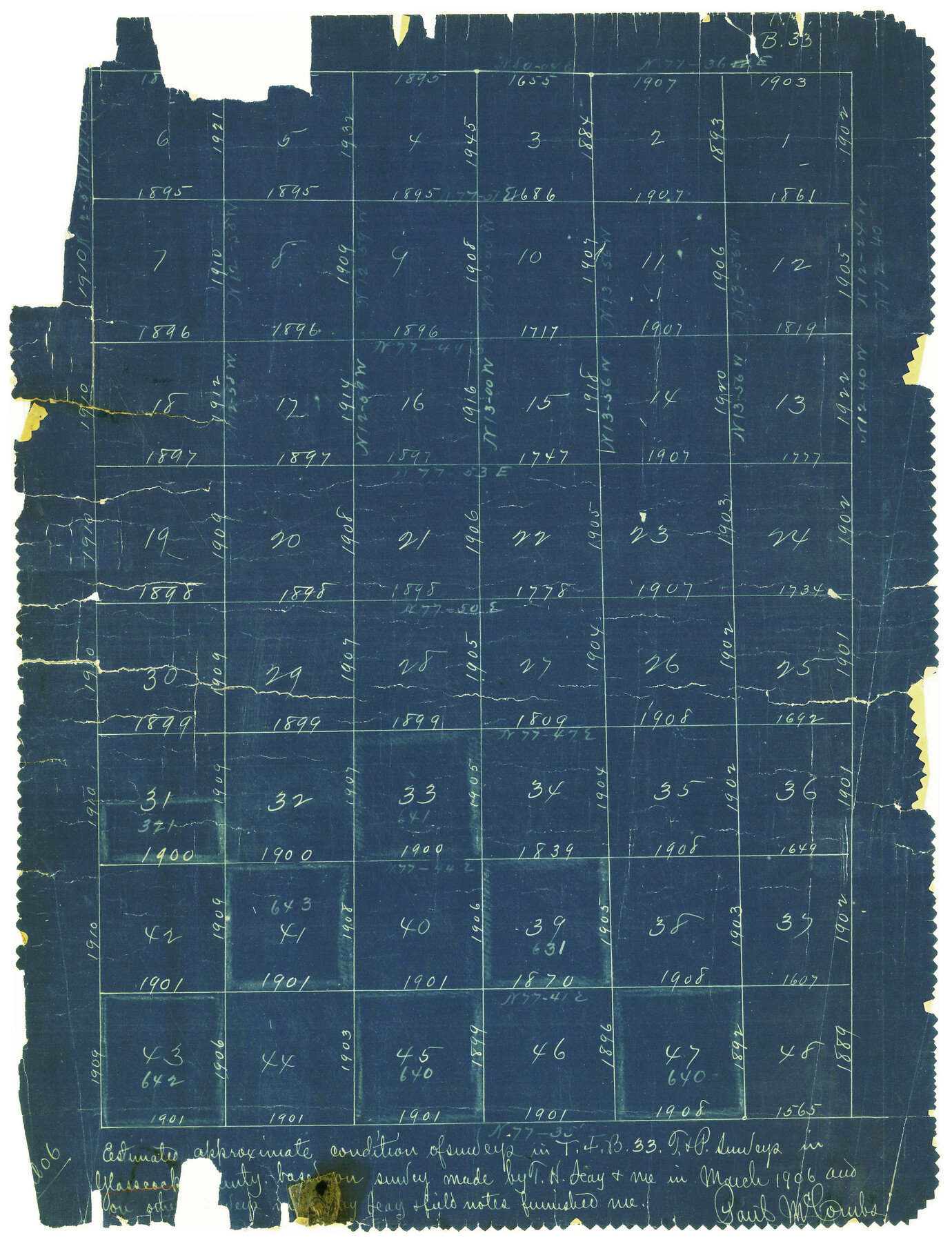 6014, Glasscock County Rolled Sketch 3, General Map Collection