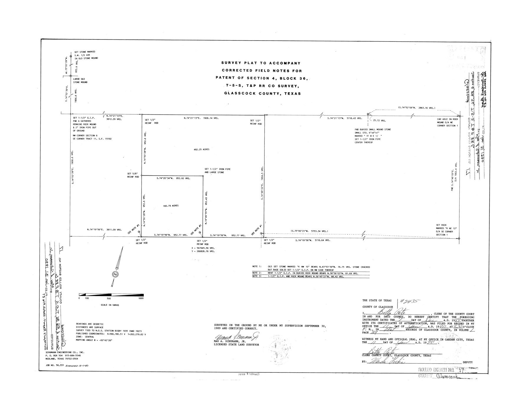 6021, Glasscock County Rolled Sketch 17, General Map Collection