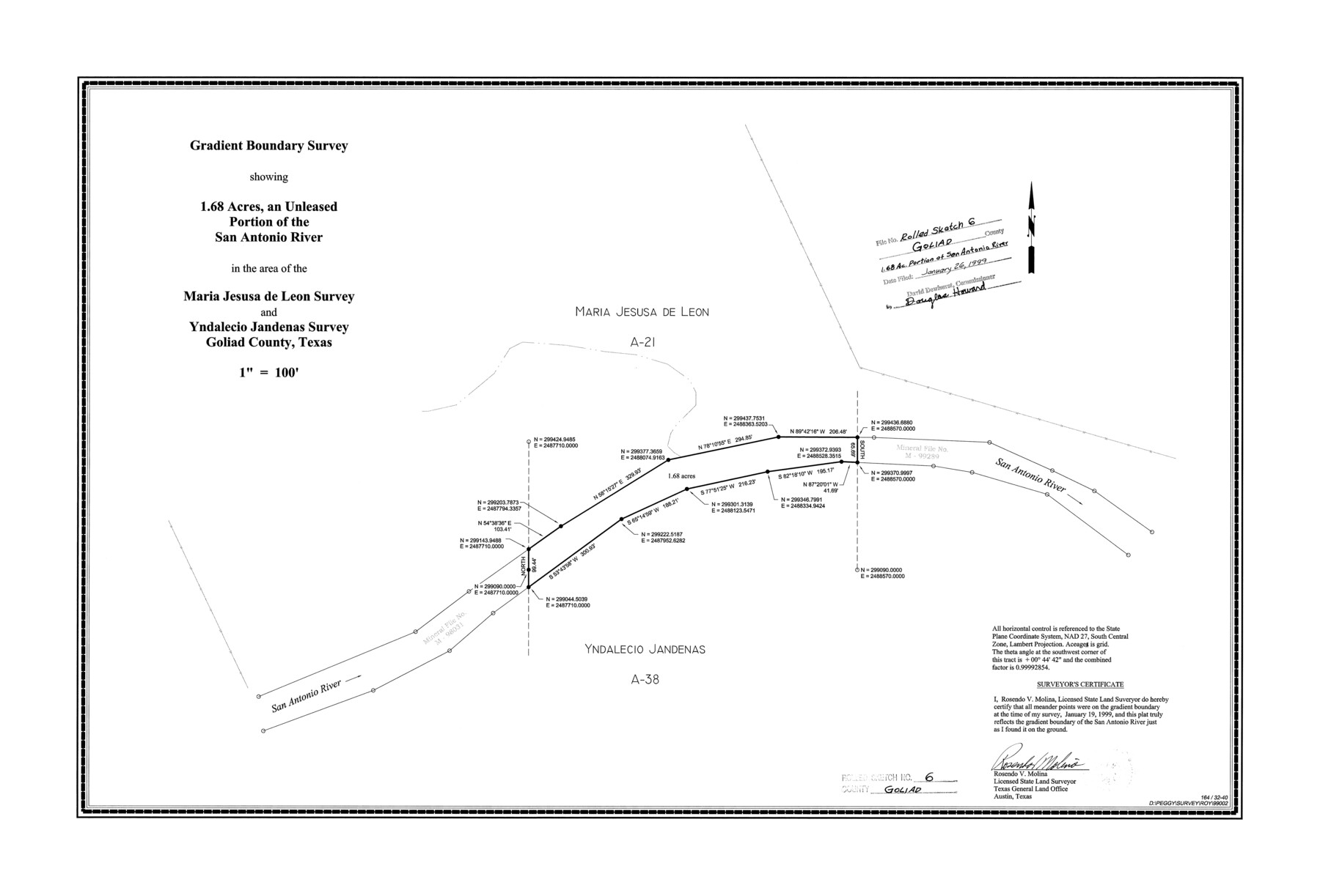 6026, Goliad County Rolled Sketch 6, General Map Collection