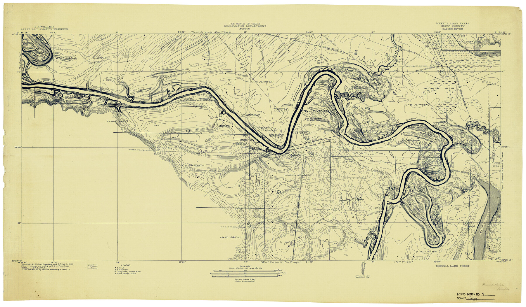 6032, Gregg County Rolled Sketch 7, General Map Collection
