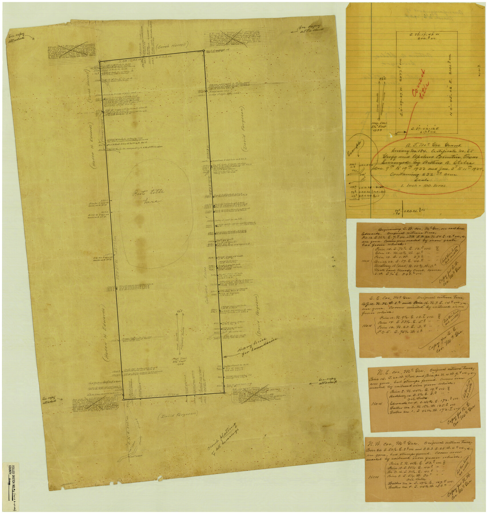 6036, Gregg County Rolled Sketch 11, General Map Collection
