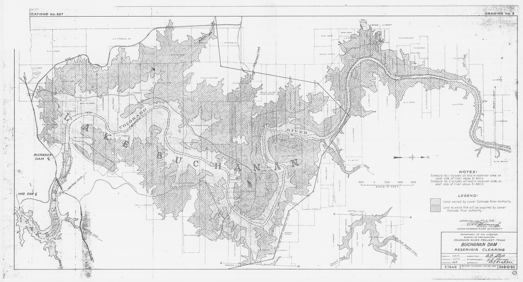 60393, Buchanan Dam Reservoir Clearing, General Map Collection