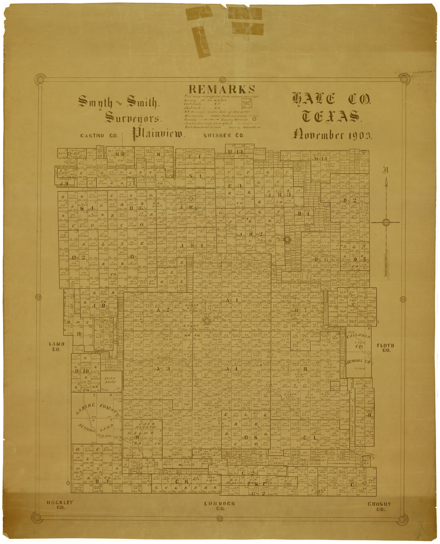6045, Hale County Rolled Sketch 6, General Map Collection
