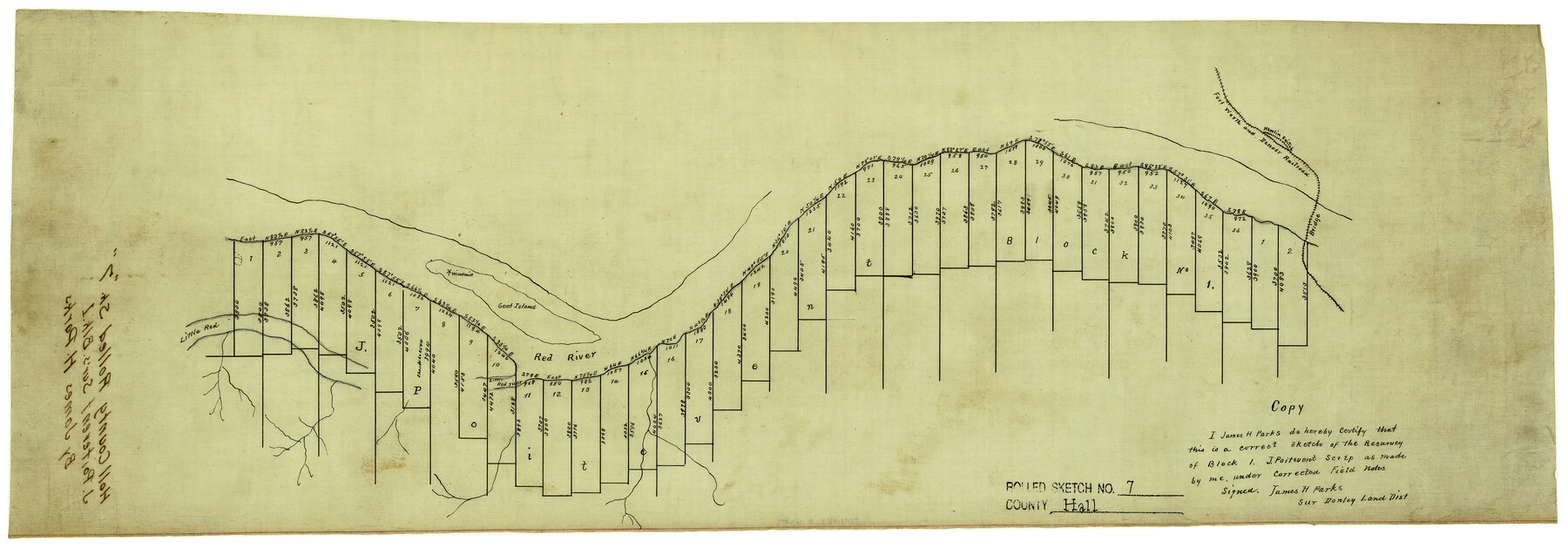 6051, Hall County Rolled Sketch 7, General Map Collection