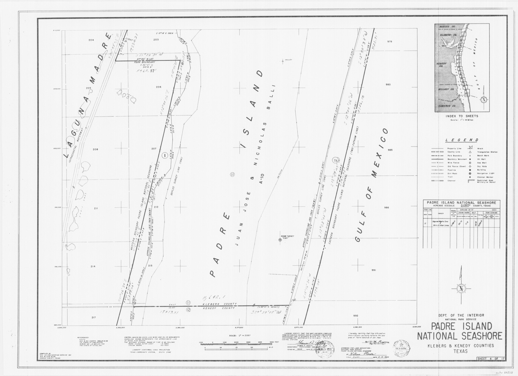 60528, Padre Island National Seashore, General Map Collection
