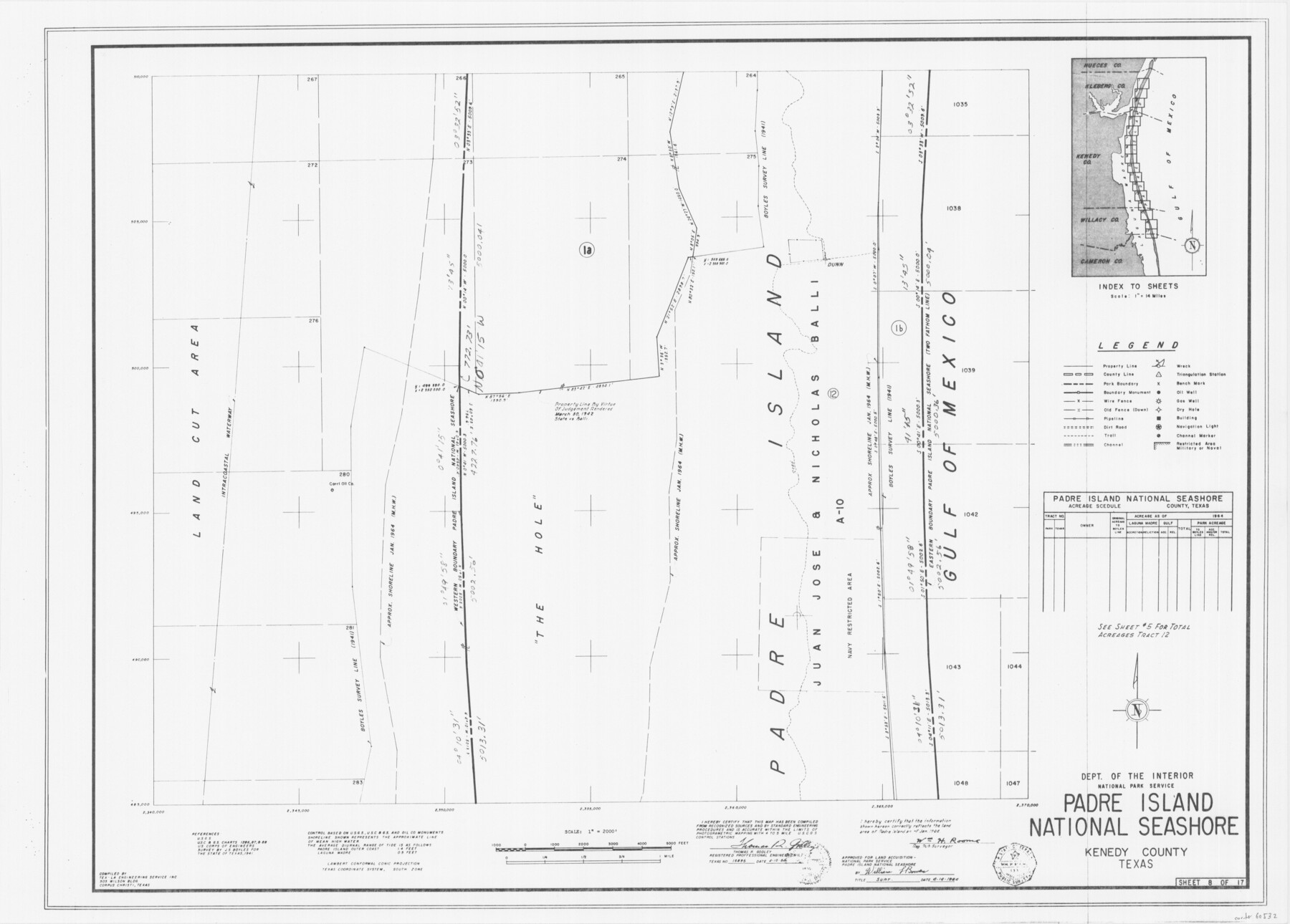 60532, Padre Island National Seashore, General Map Collection