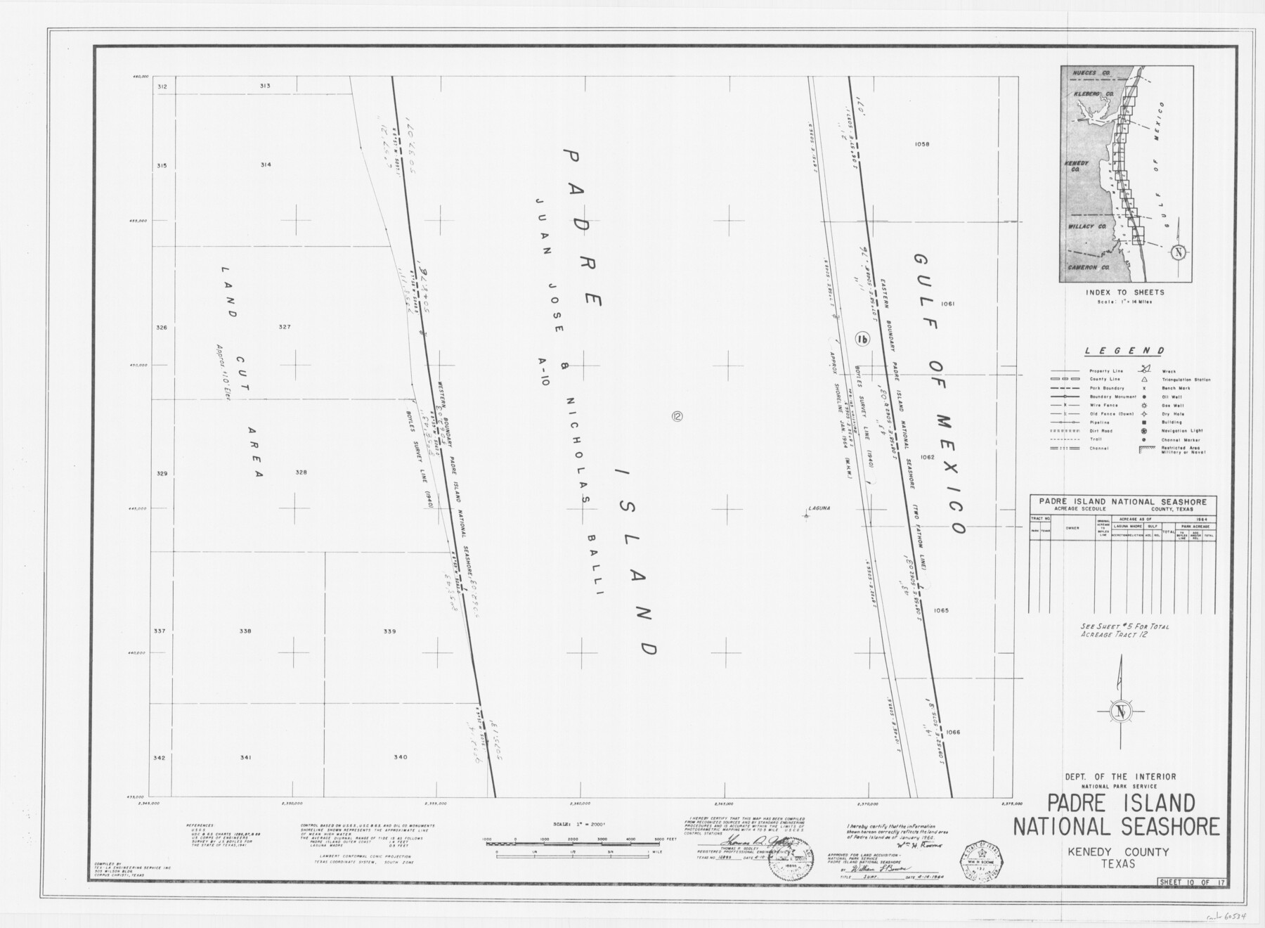 60534, Padre Island National Seashore, General Map Collection