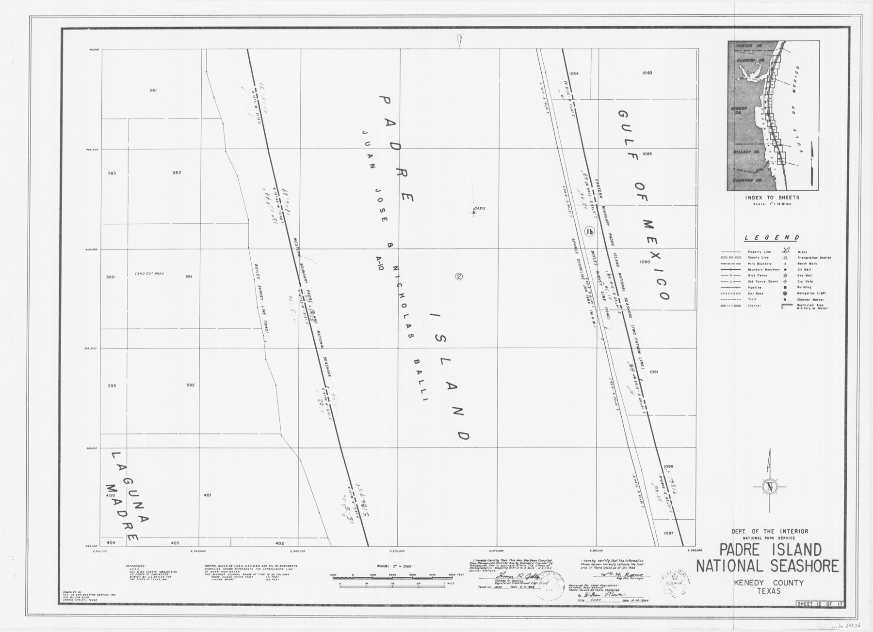 60536, Padre Island National Seashore, General Map Collection