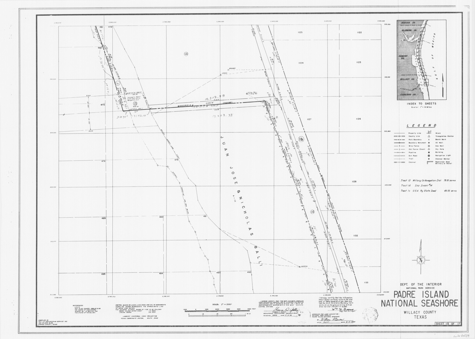 60539, Padre Island National Seashore, General Map Collection