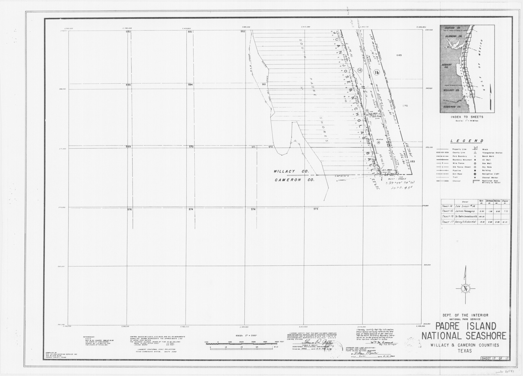 60541, Padre Island National Seashore, General Map Collection