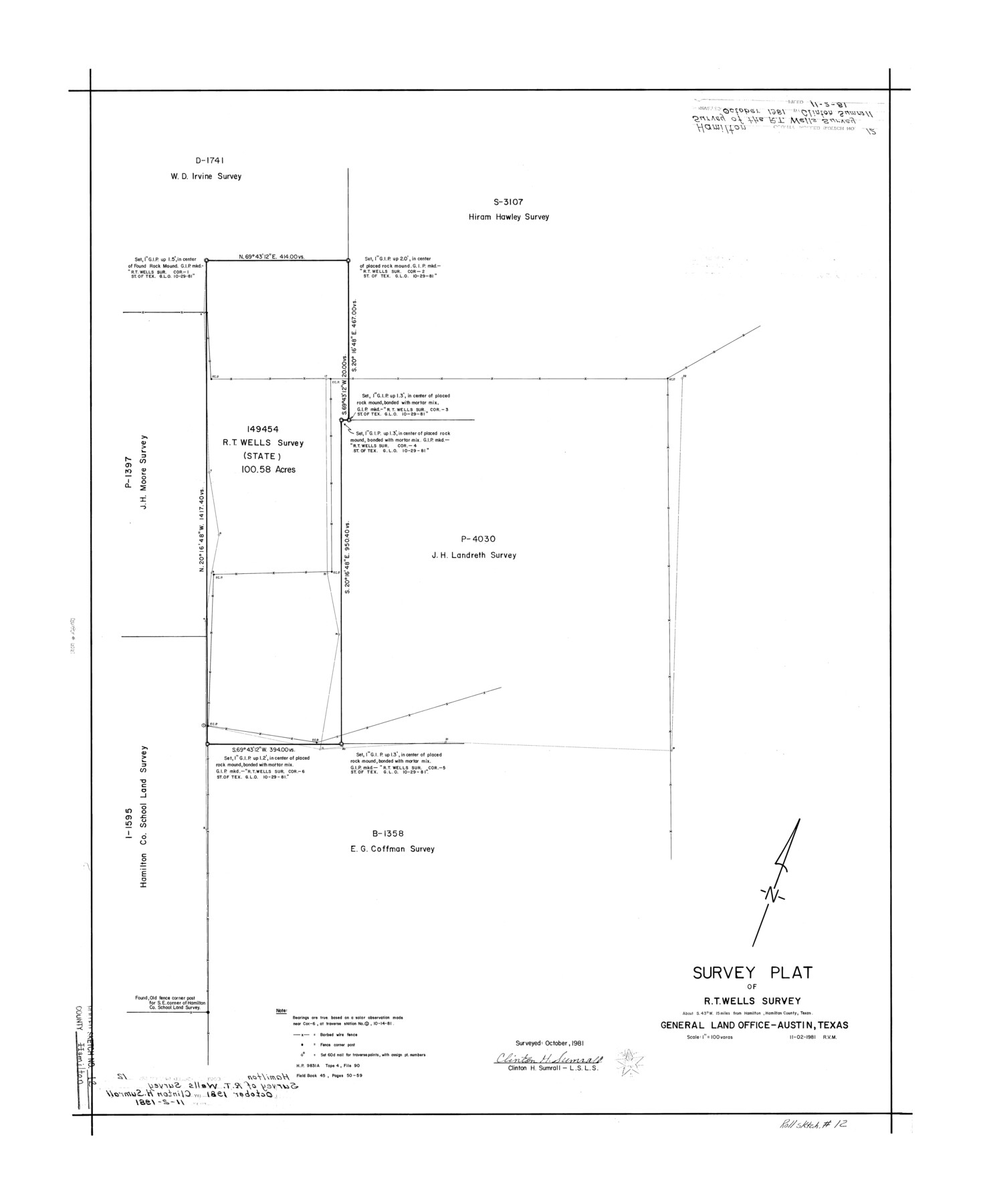 6061, Hamilton County Rolled Sketch 12, General Map Collection