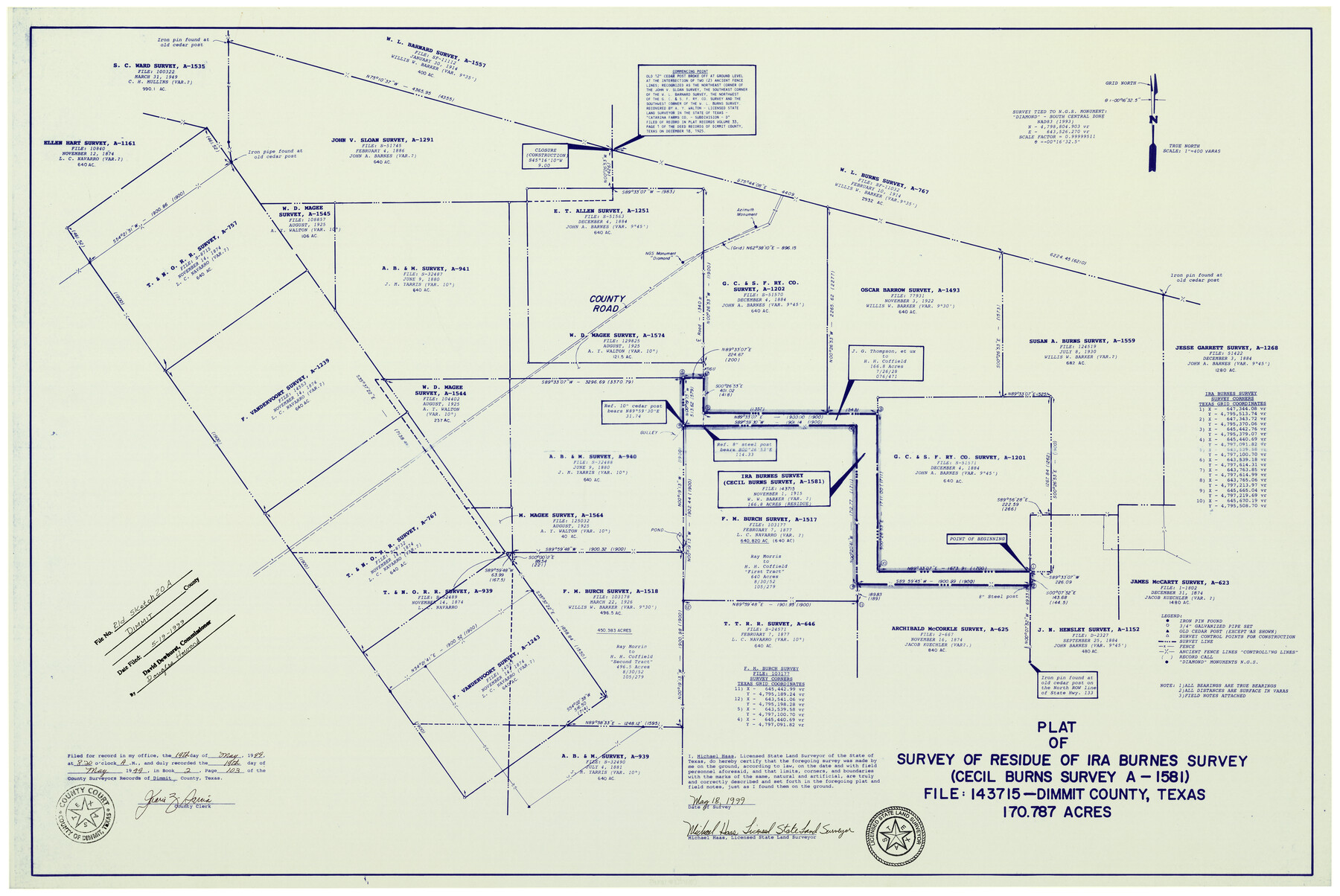 6065, Dimmit County Rolled Sketch 20A, General Map Collection
