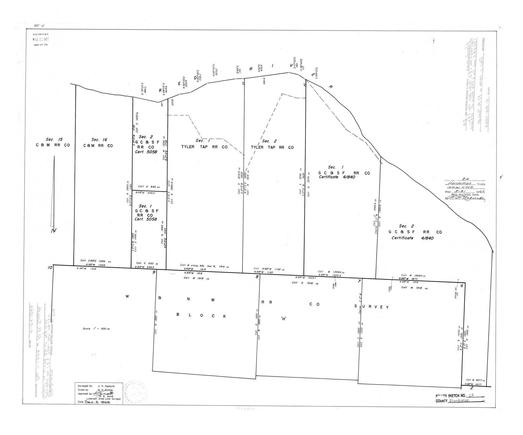 6074, Hardeman County Rolled Sketch 24, General Map Collection