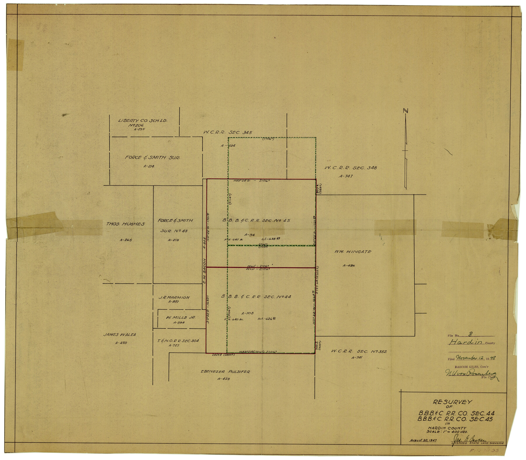 6081, Hardin County Rolled Sketch 8, General Map Collection