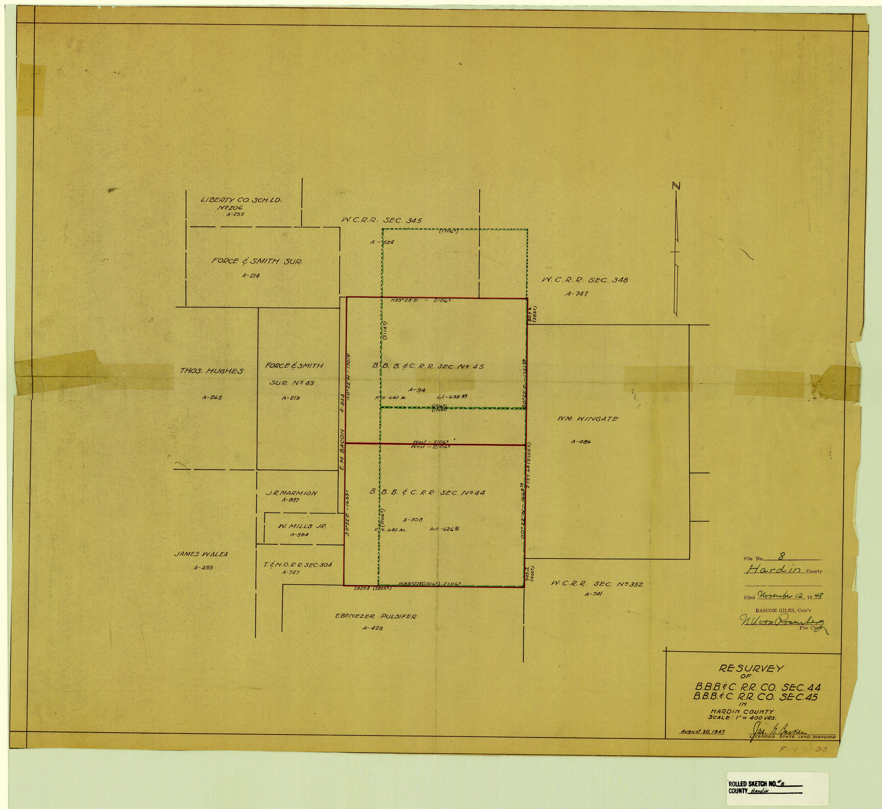 6081, Hardin County Rolled Sketch 8, General Map Collection