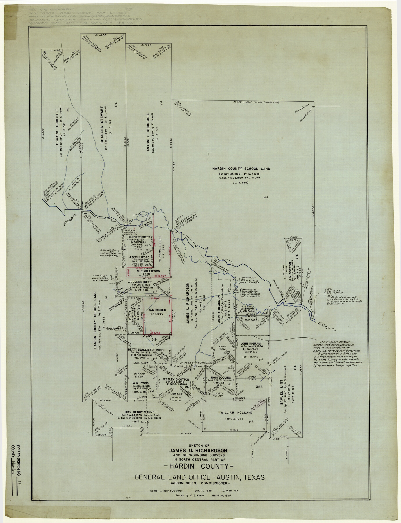 6084, Hardin County Rolled Sketch 15, General Map Collection