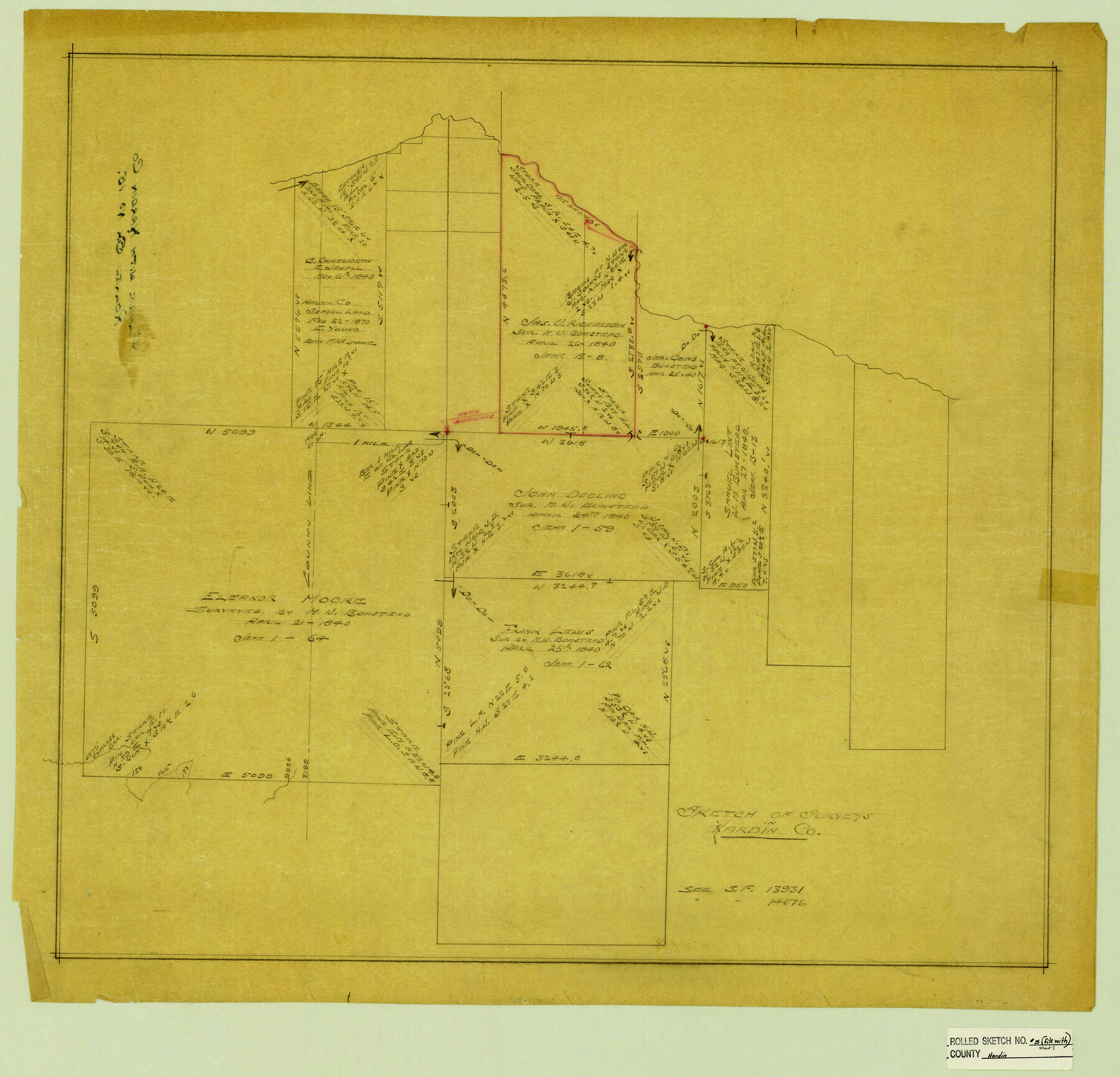 6085, Hardin County Rolled Sketch 15, General Map Collection