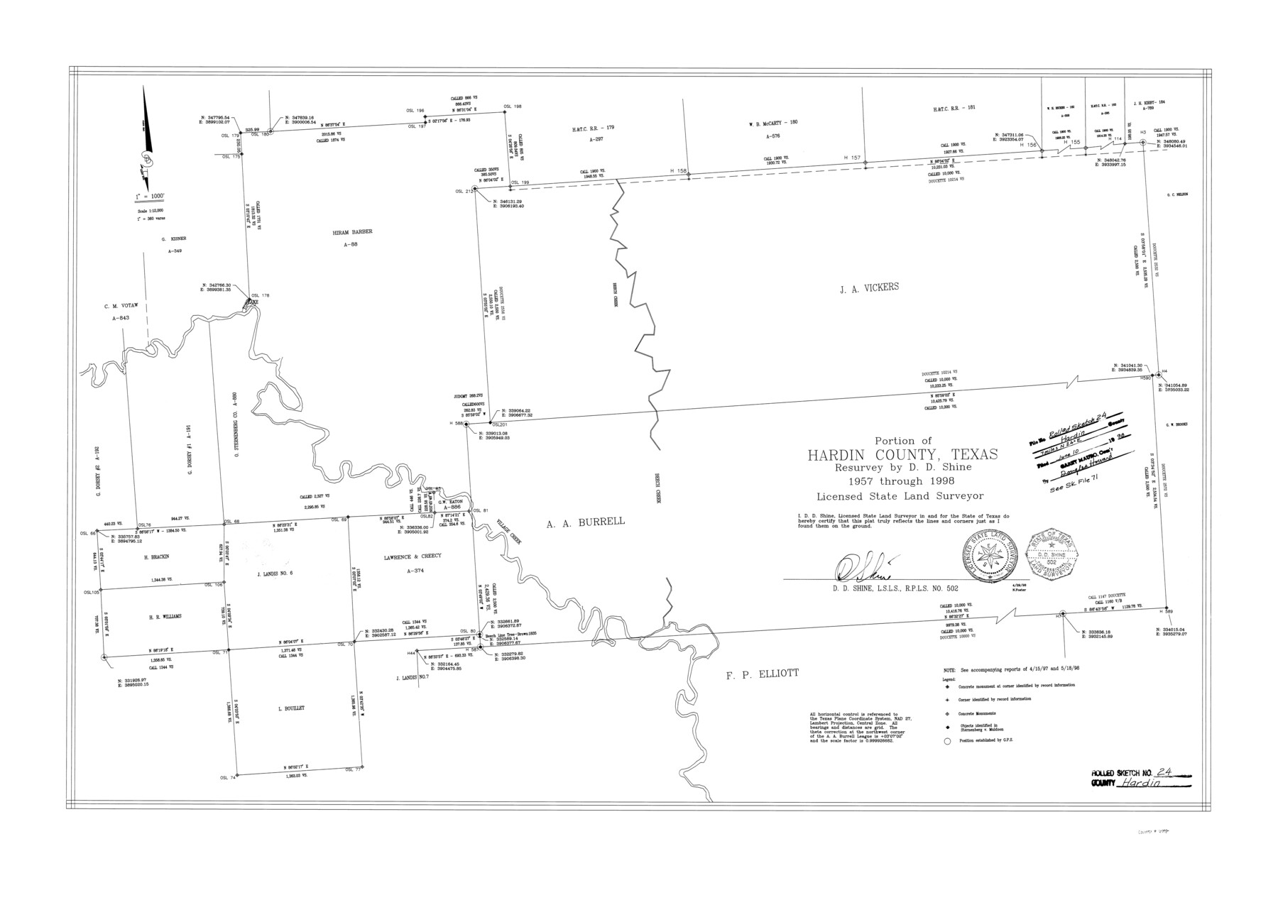 6092, Hardin County Rolled Sketch 24, General Map Collection