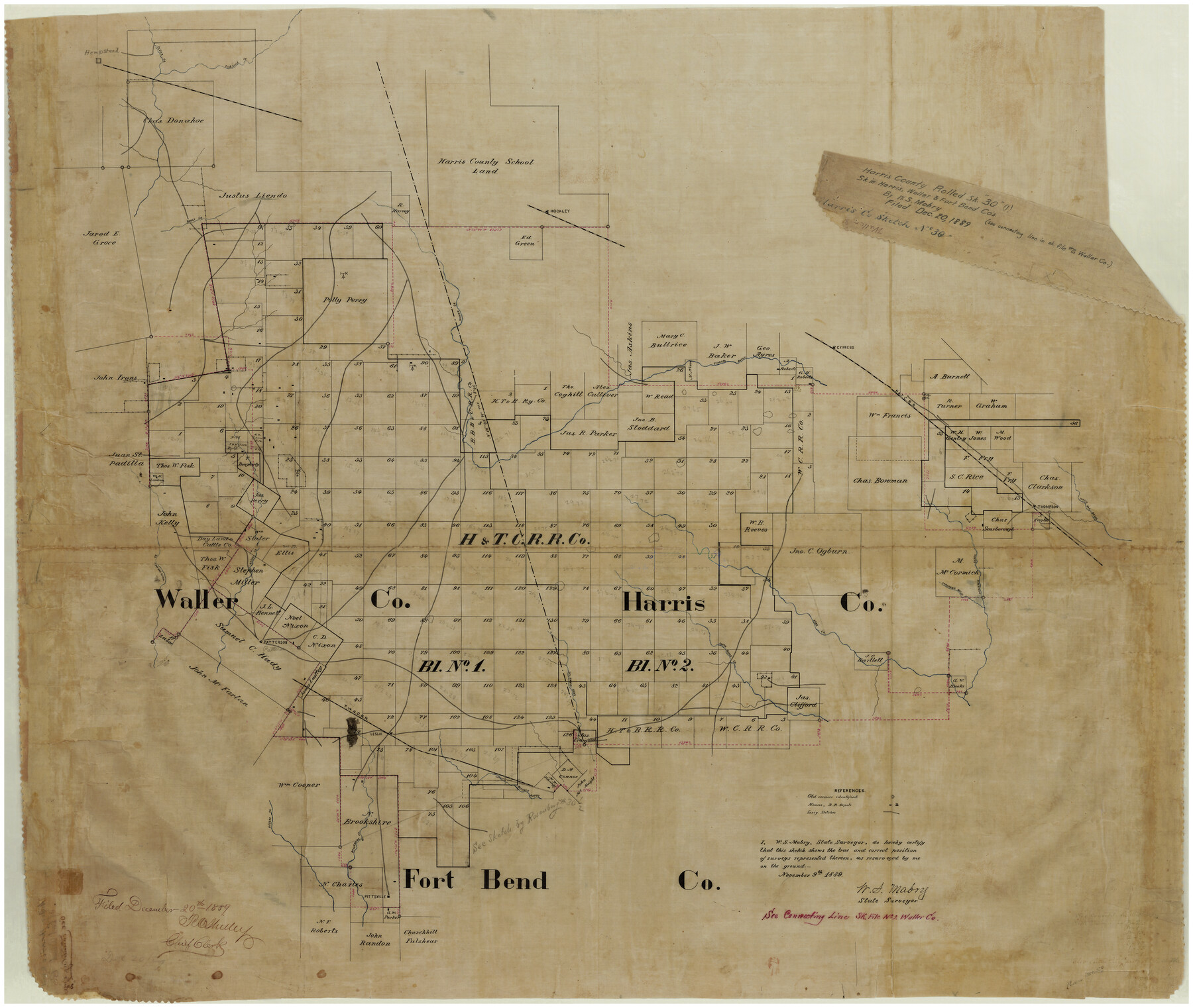 6096, Harris County Rolled Sketch 30, General Map Collection