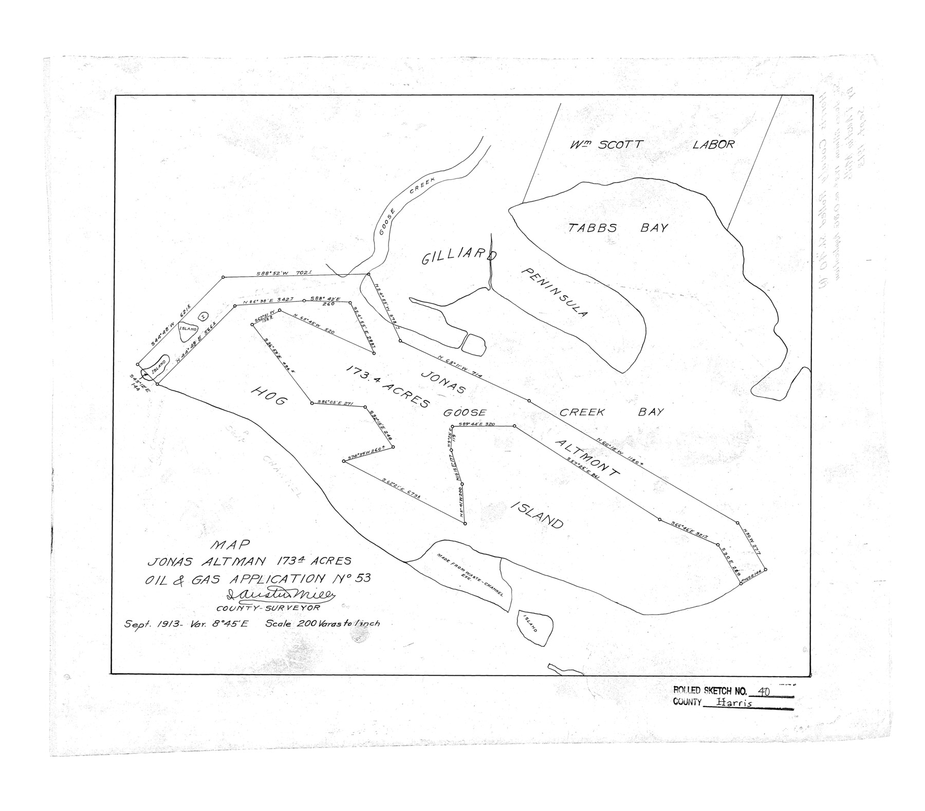 6098, Harris County Rolled Sketch 40, General Map Collection