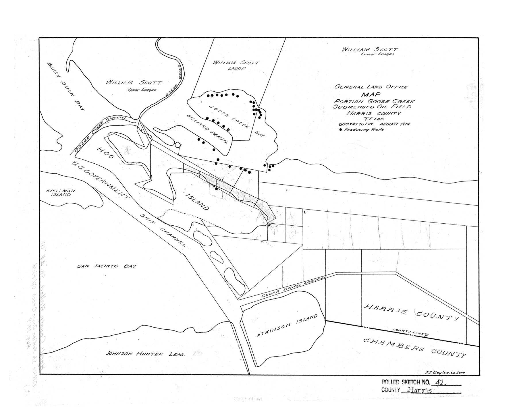 6100, Harris County Rolled Sketch 42, General Map Collection