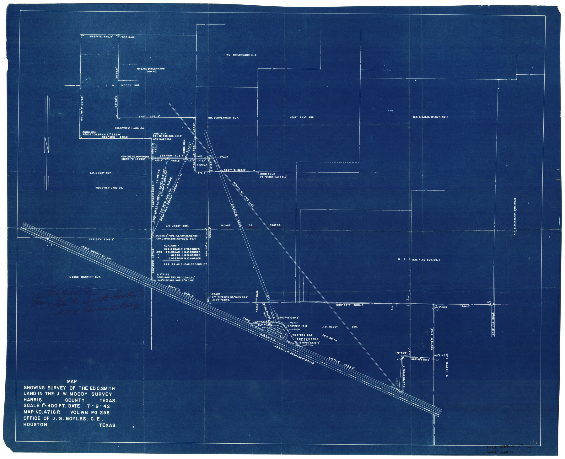 6110, Harris County Rolled Sketch 70, General Map Collection
