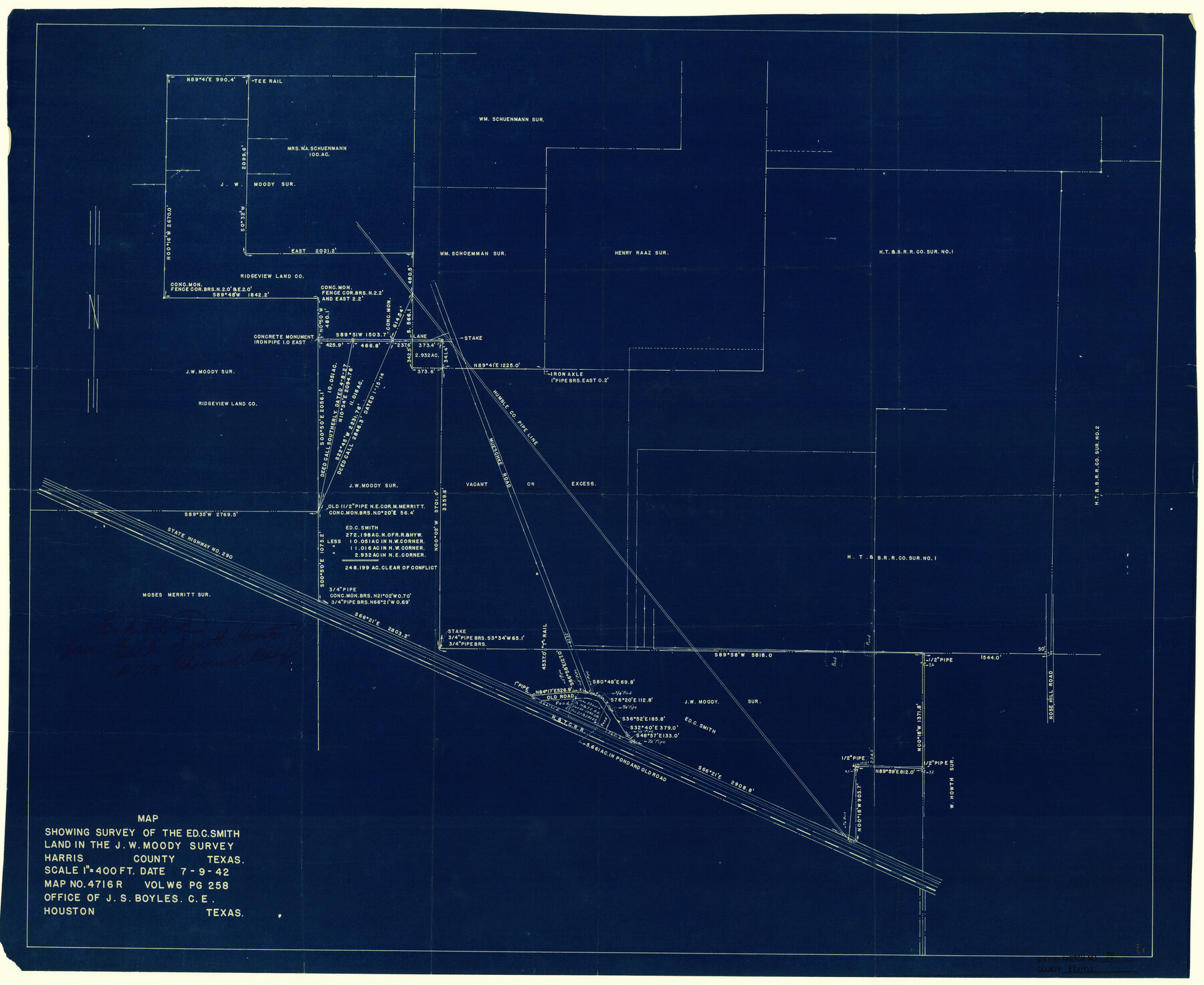 6110, Harris County Rolled Sketch 70, General Map Collection