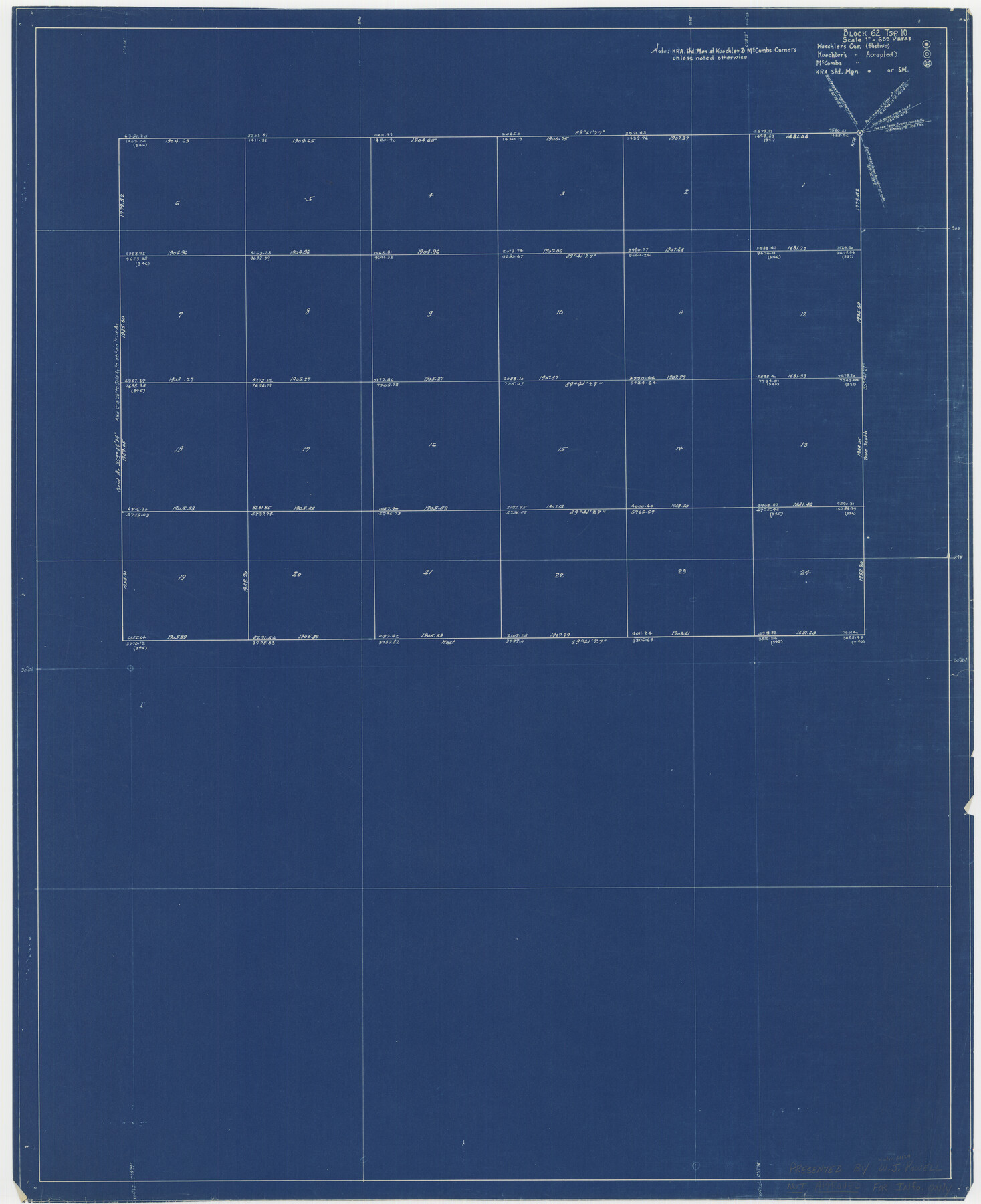 61129, [Maps of surveys in Reeves & Culberson Cos], General Map Collection