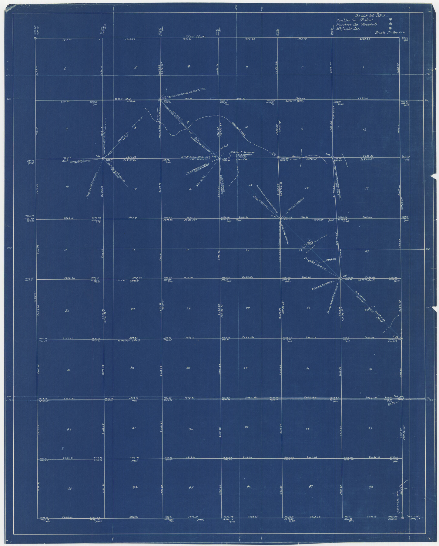 61139, [Maps of surveys in Reeves & Culberson Cos], General Map Collection