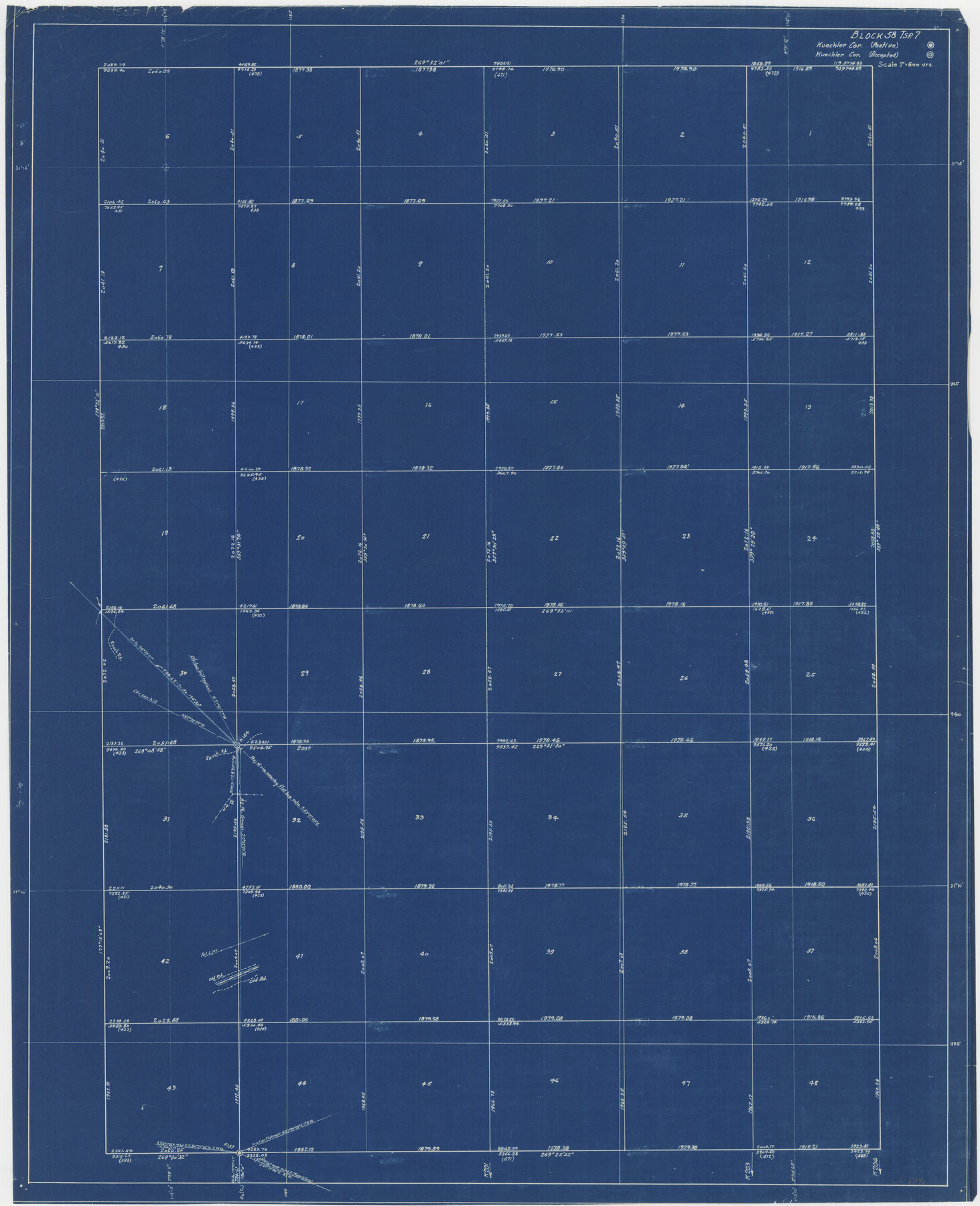 61140, [Maps of surveys in Reeves & Culberson Cos], General Map Collection