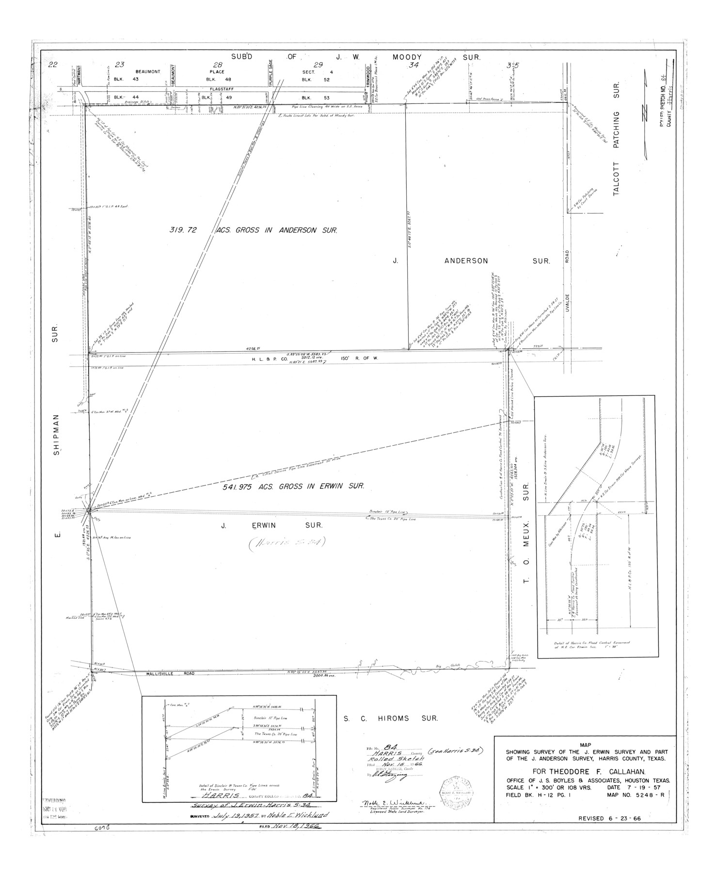 6118, Harris County Rolled Sketch 84, General Map Collection