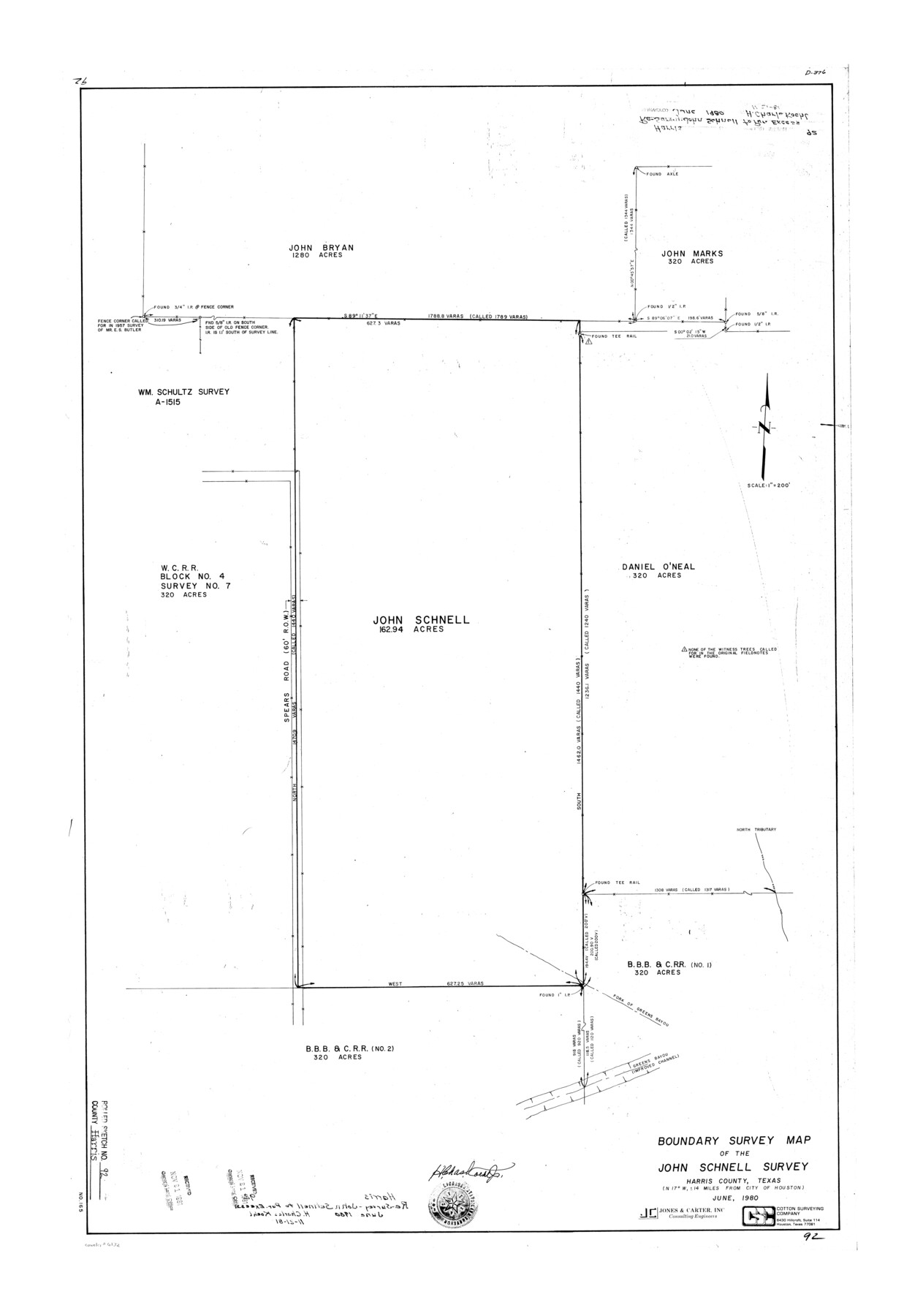 6132, Harris County Rolled Sketch 92, General Map Collection