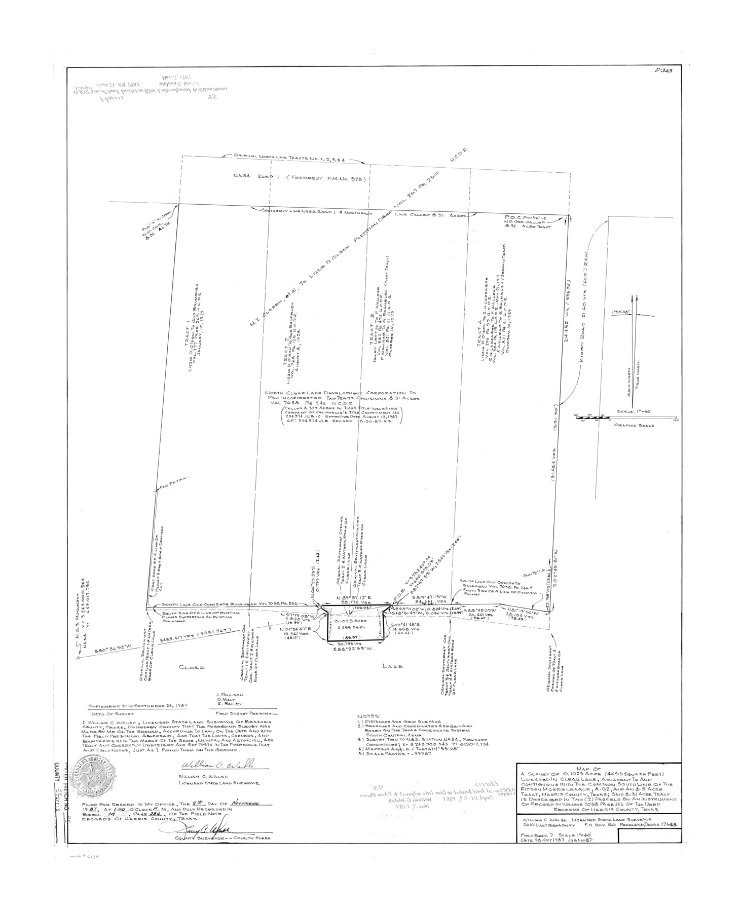 6134, Harris County Rolled Sketch 95, General Map Collection