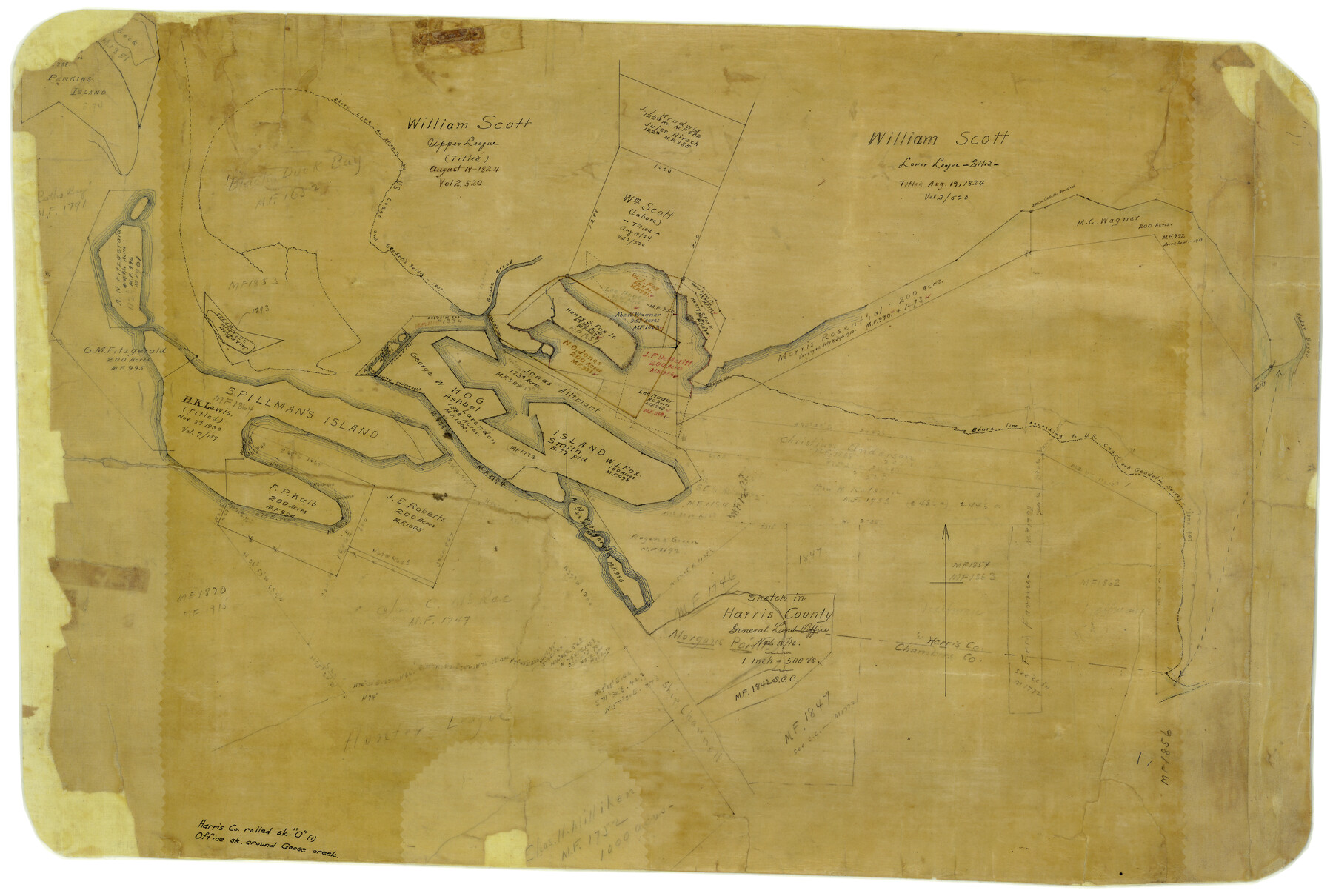 6140, Harris County Rolled Sketch O, General Map Collection