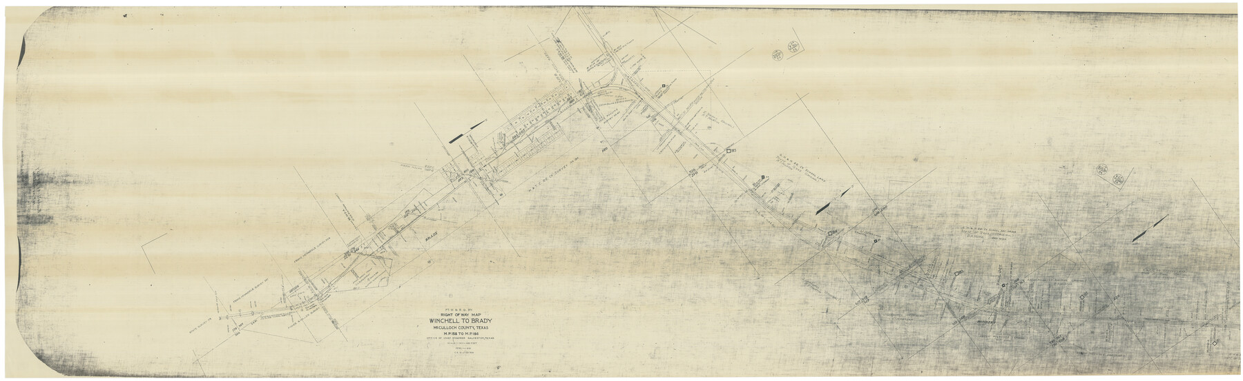 61410, FT. W. & R. G. Ry. Right of Way Map, Winchell to Brady, McCulloch County, Texas, General Map Collection
