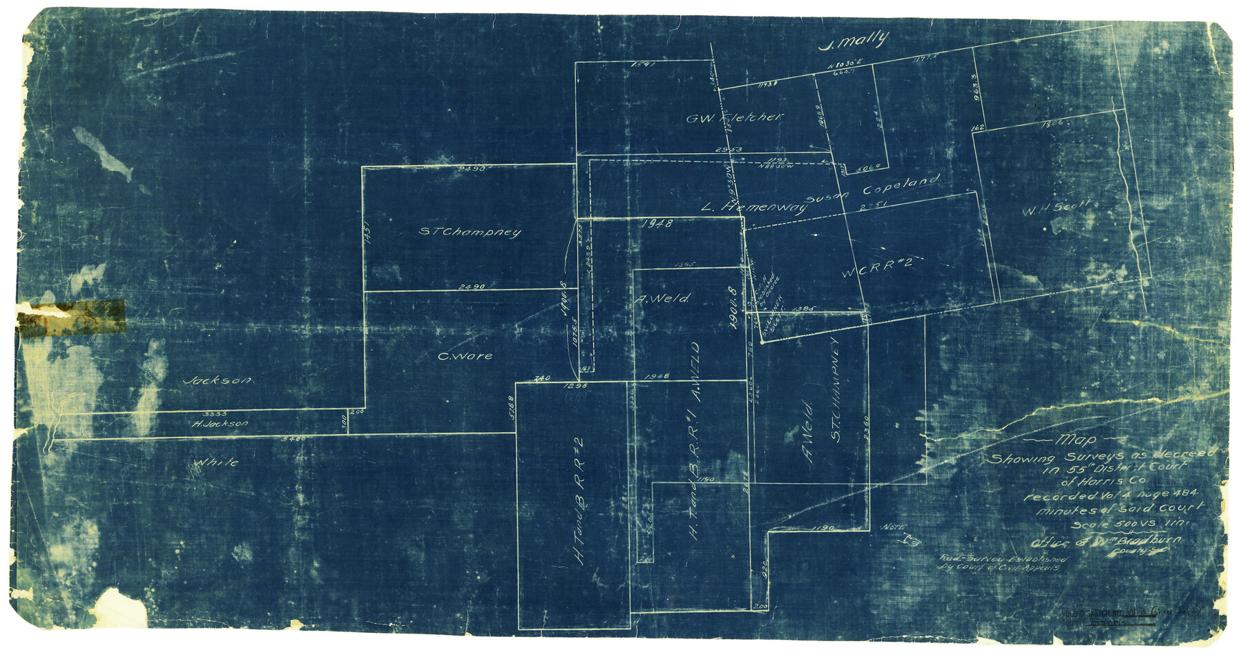 6146, Harris County Rolled Sketch WB, General Map Collection