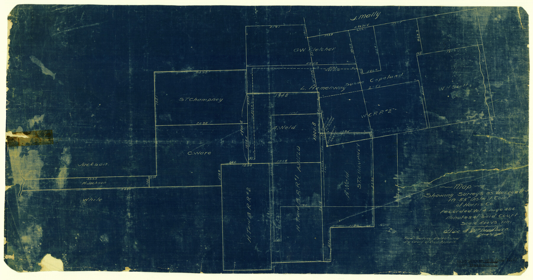 6146, Harris County Rolled Sketch WB, General Map Collection
