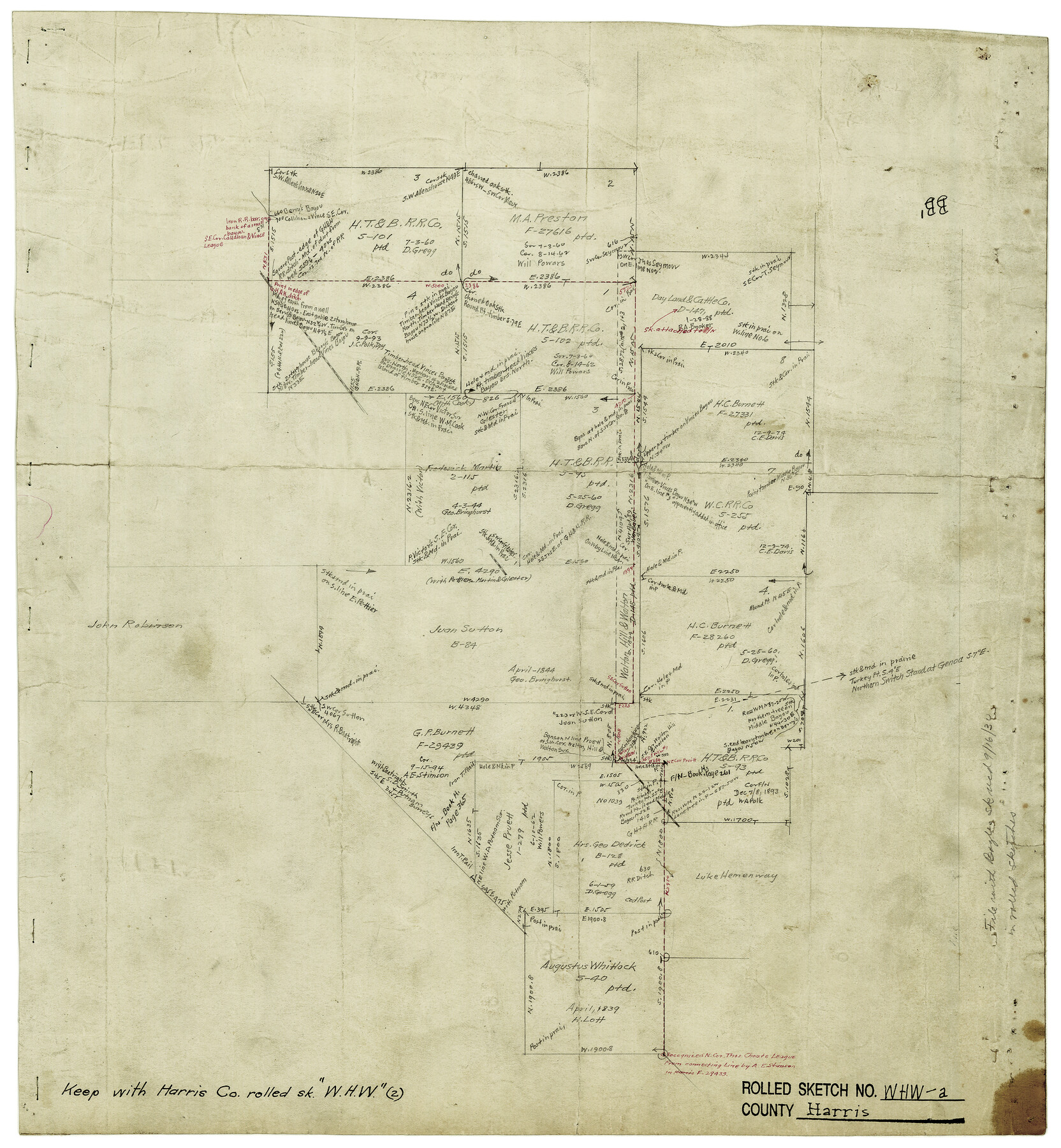 6148, Harris County Rolled Sketch WHW2, General Map Collection