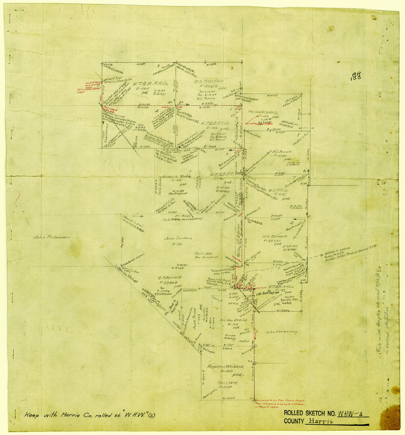 6148, Harris County Rolled Sketch WHW2, General Map Collection