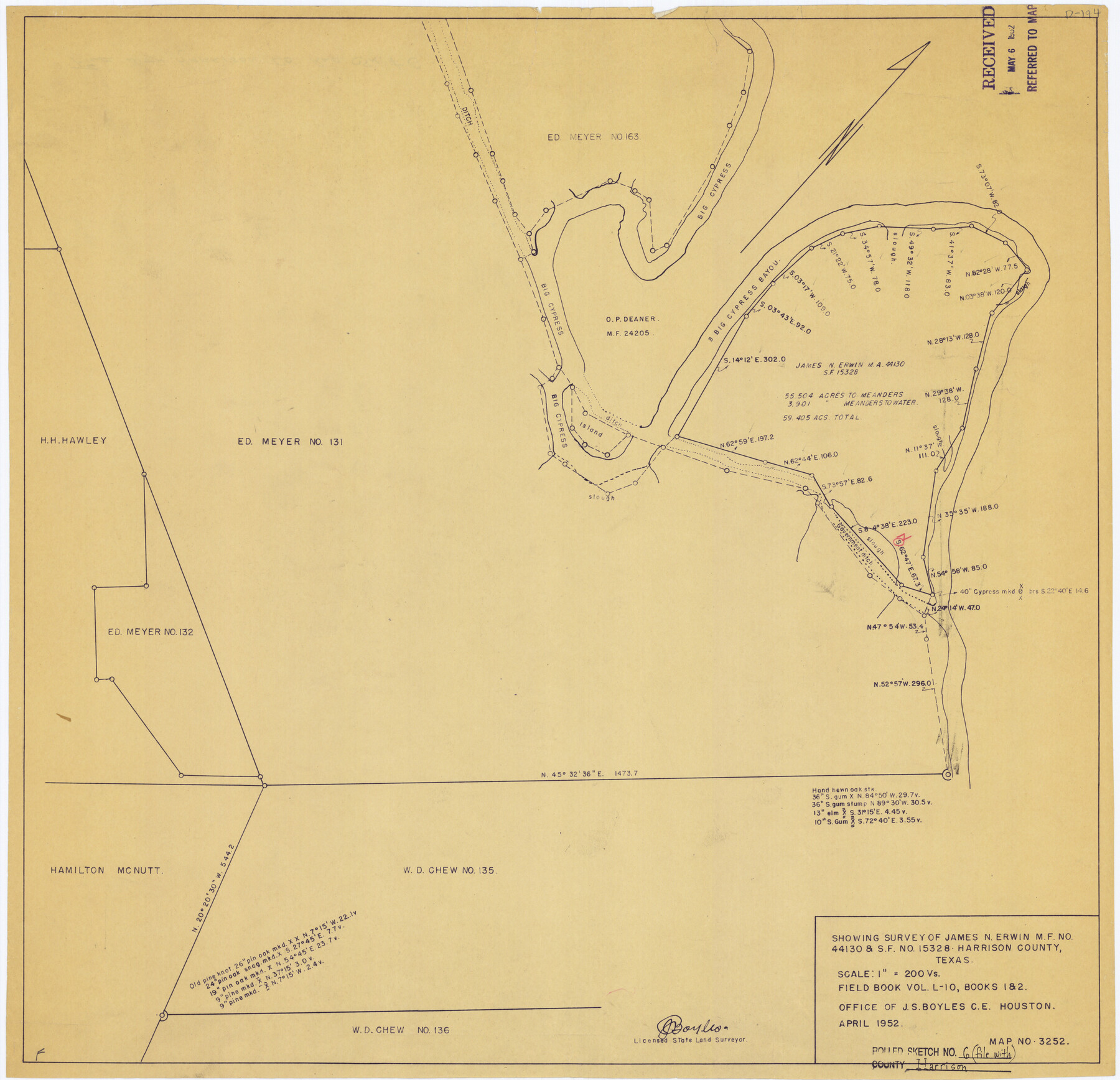 6152, Harrison County Rolled Sketch 6, General Map Collection