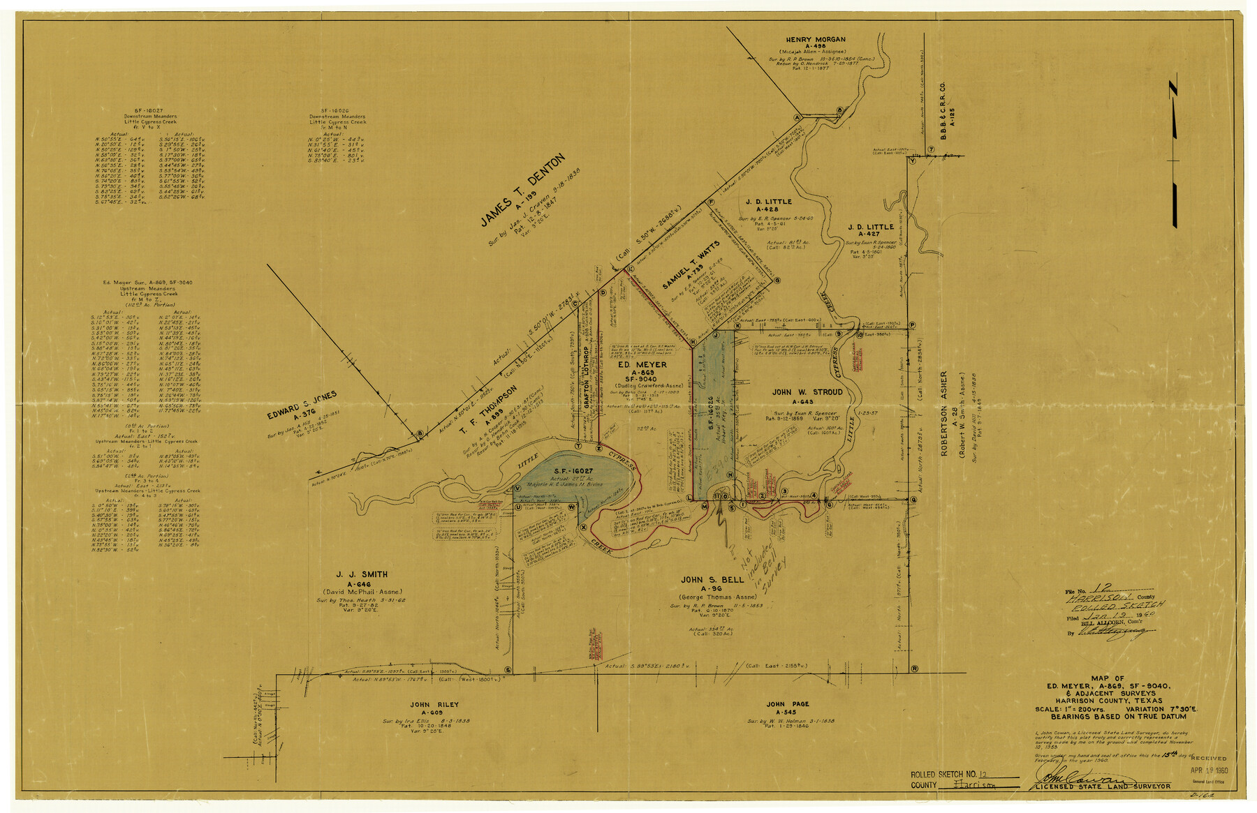 6155, Harrison County Rolled Sketch 12, General Map Collection