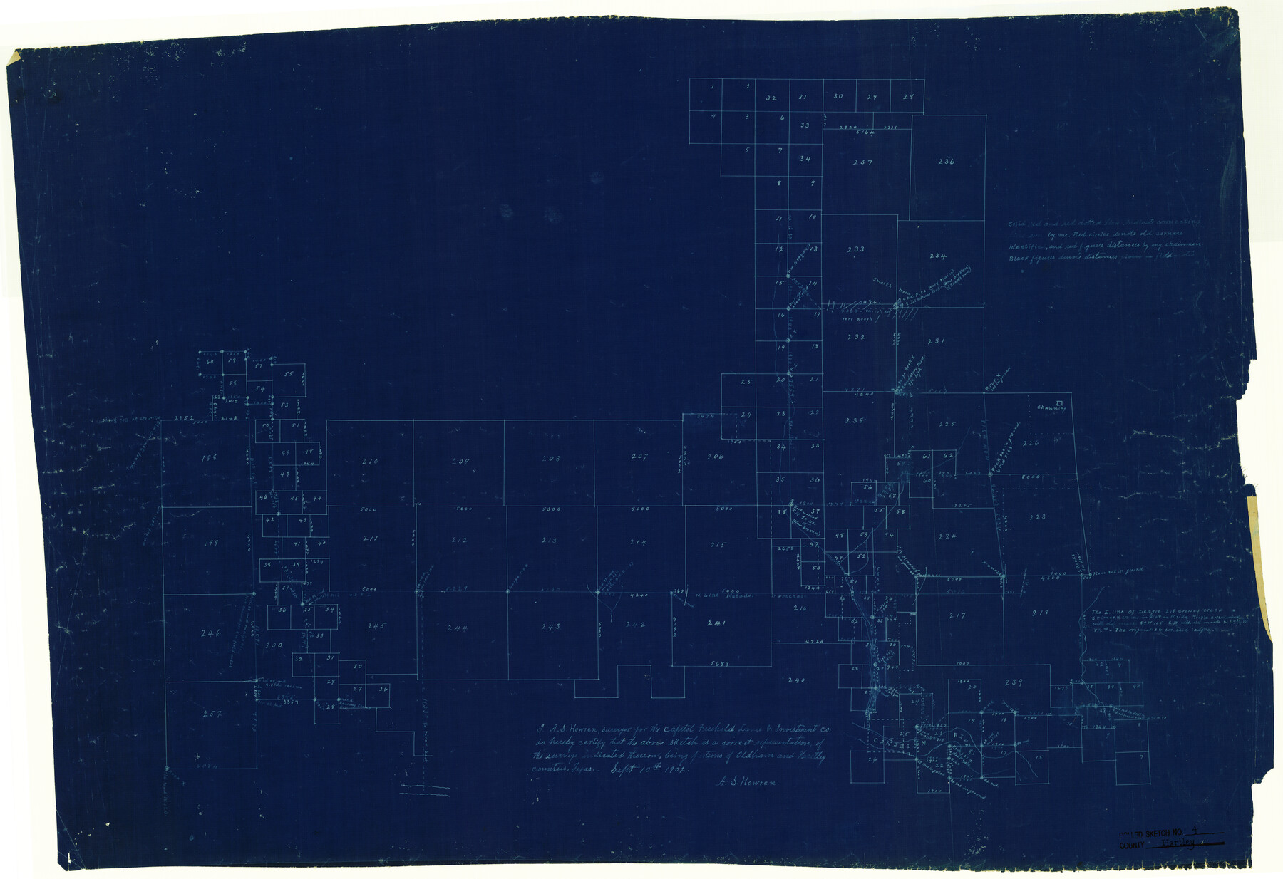 6159, Hartley County Rolled Sketch 4, General Map Collection