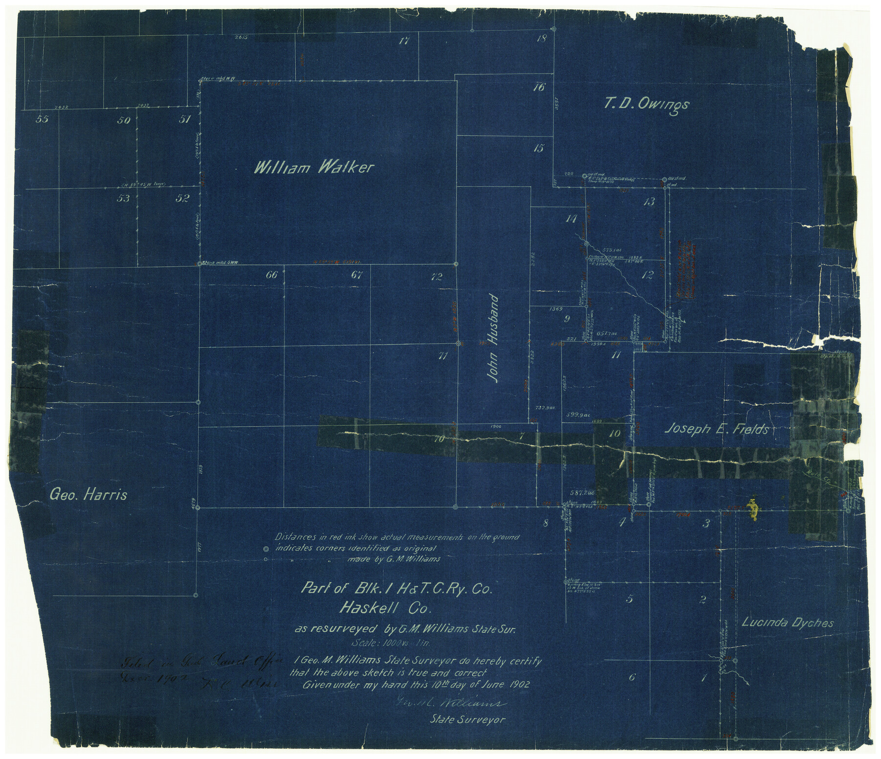 6164, Haskell County Rolled Sketch 3, General Map Collection
