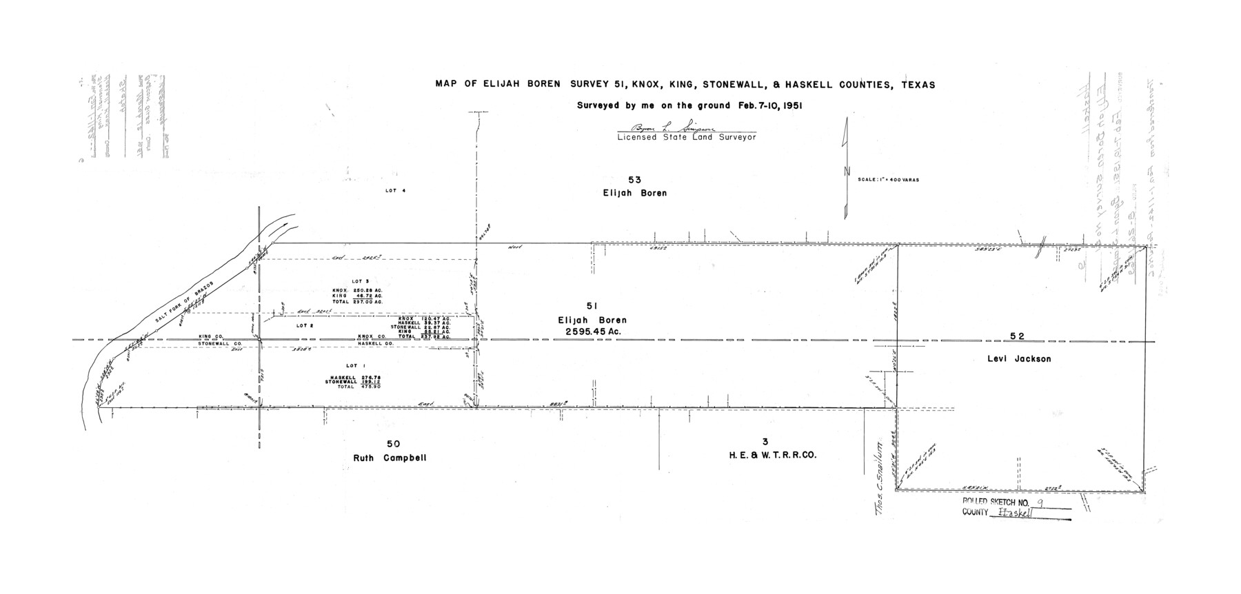 6168, Haskell County Rolled Sketch 9, General Map Collection