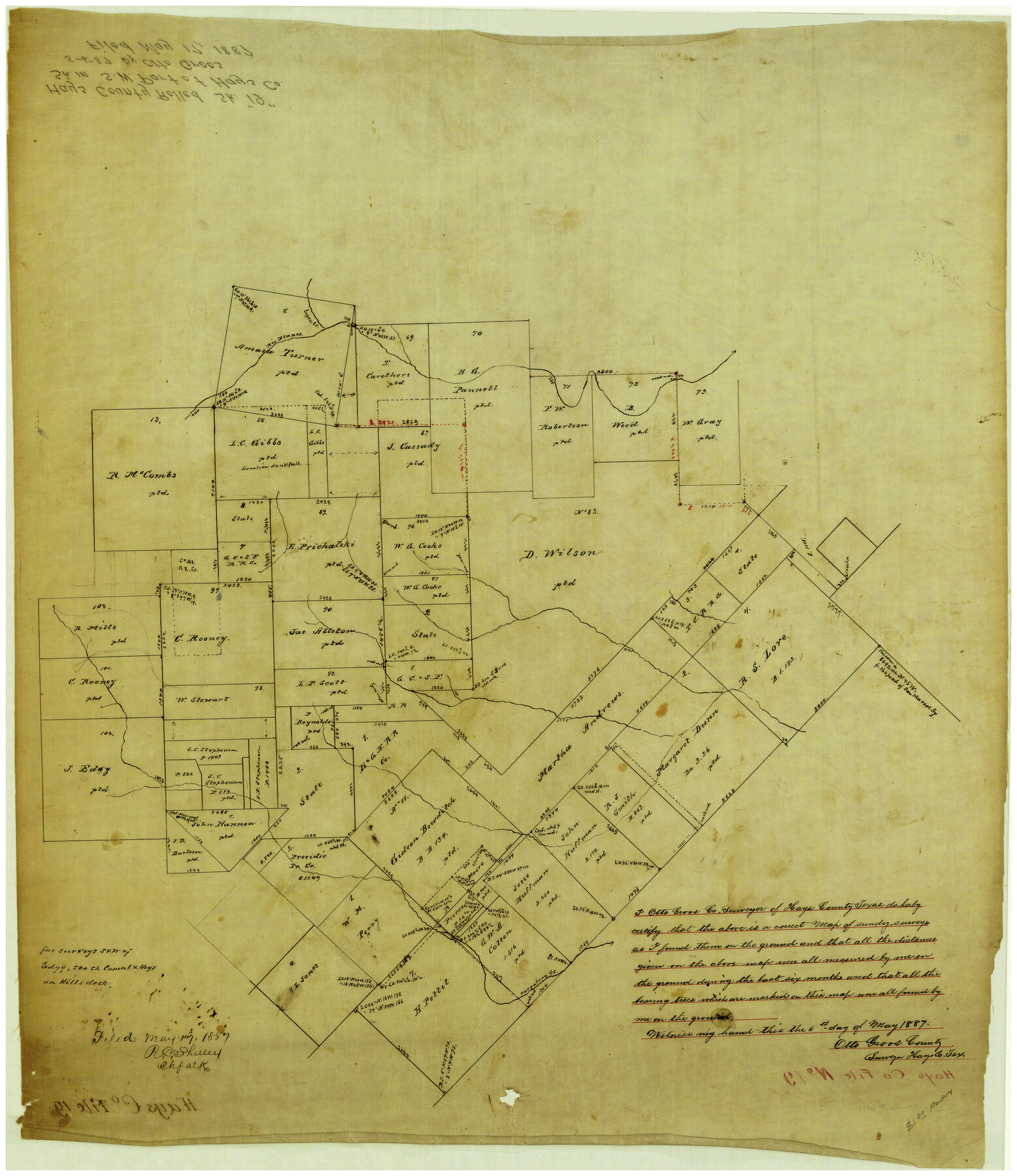 6175, Hays County Rolled Sketch 19, General Map Collection