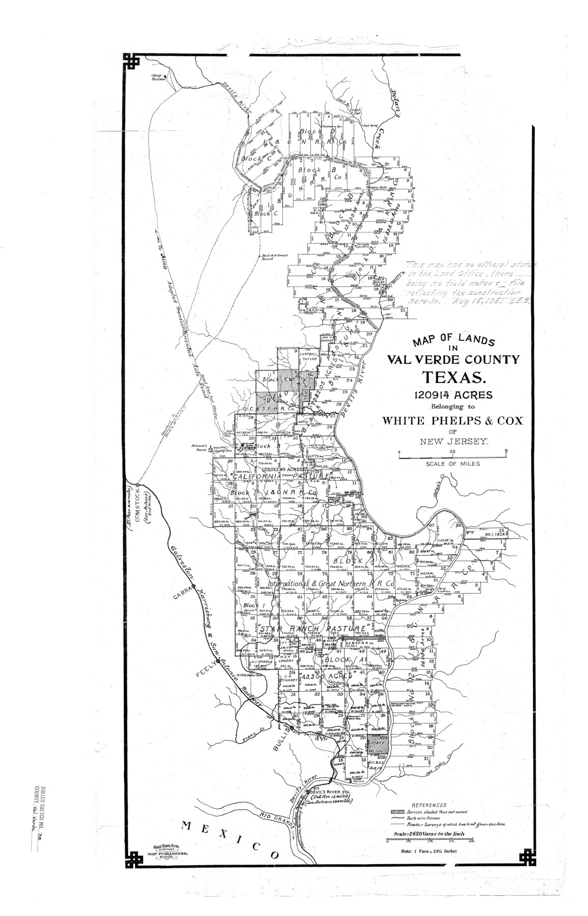 61781, Val Verde County Rolled Sketch 38