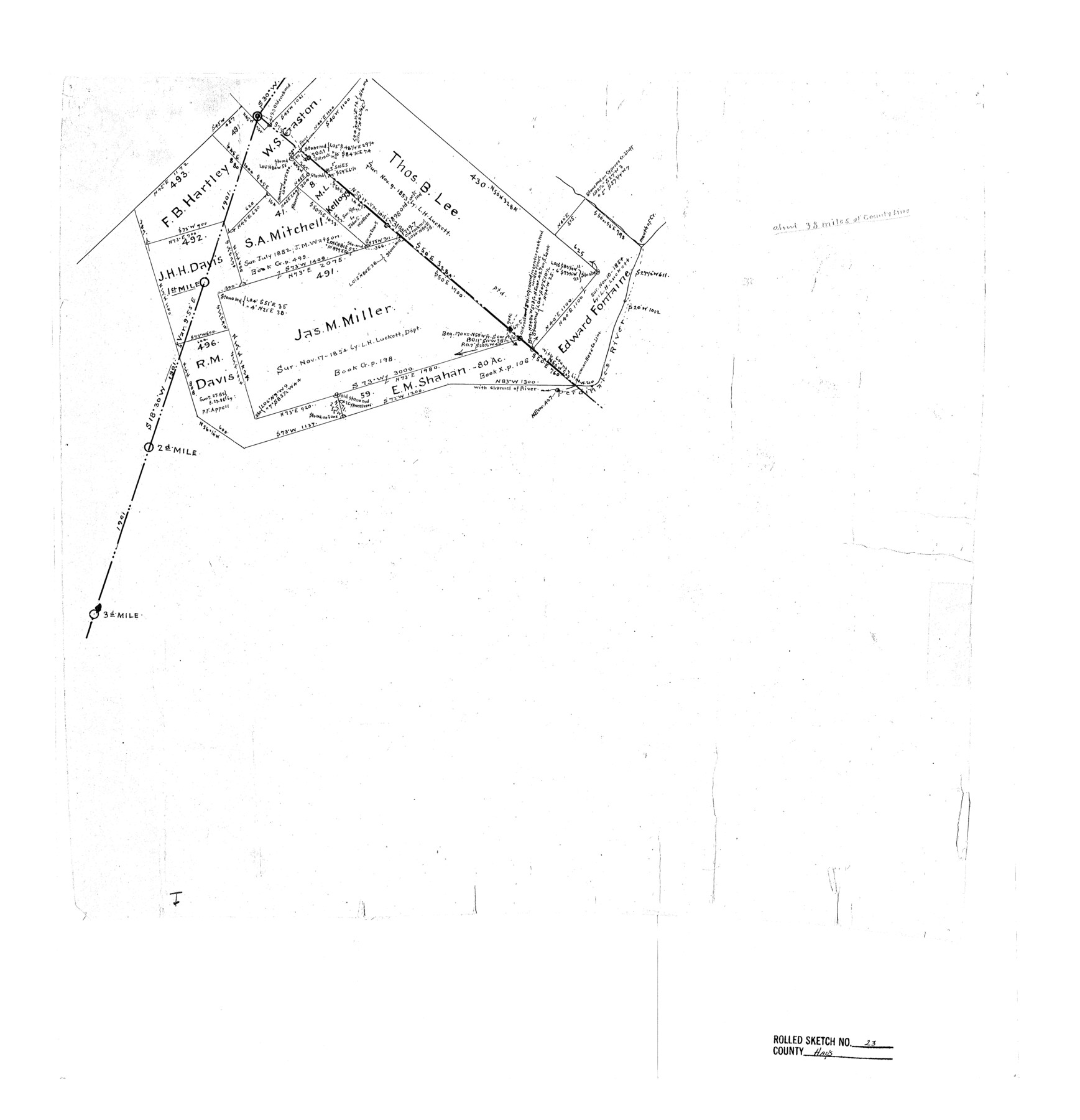 6179, Hays County Rolled Sketch 23, General Map Collection