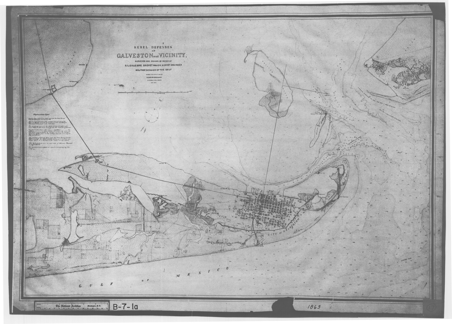 61802, Rebel Defenses of Galveston and Vicinity, General Map Collection