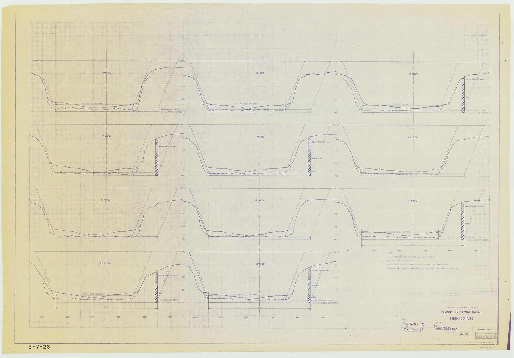 61833, Texas City Channel, Texas, Channel and Turning Basin Dredging - Sheet 3, General Map Collection